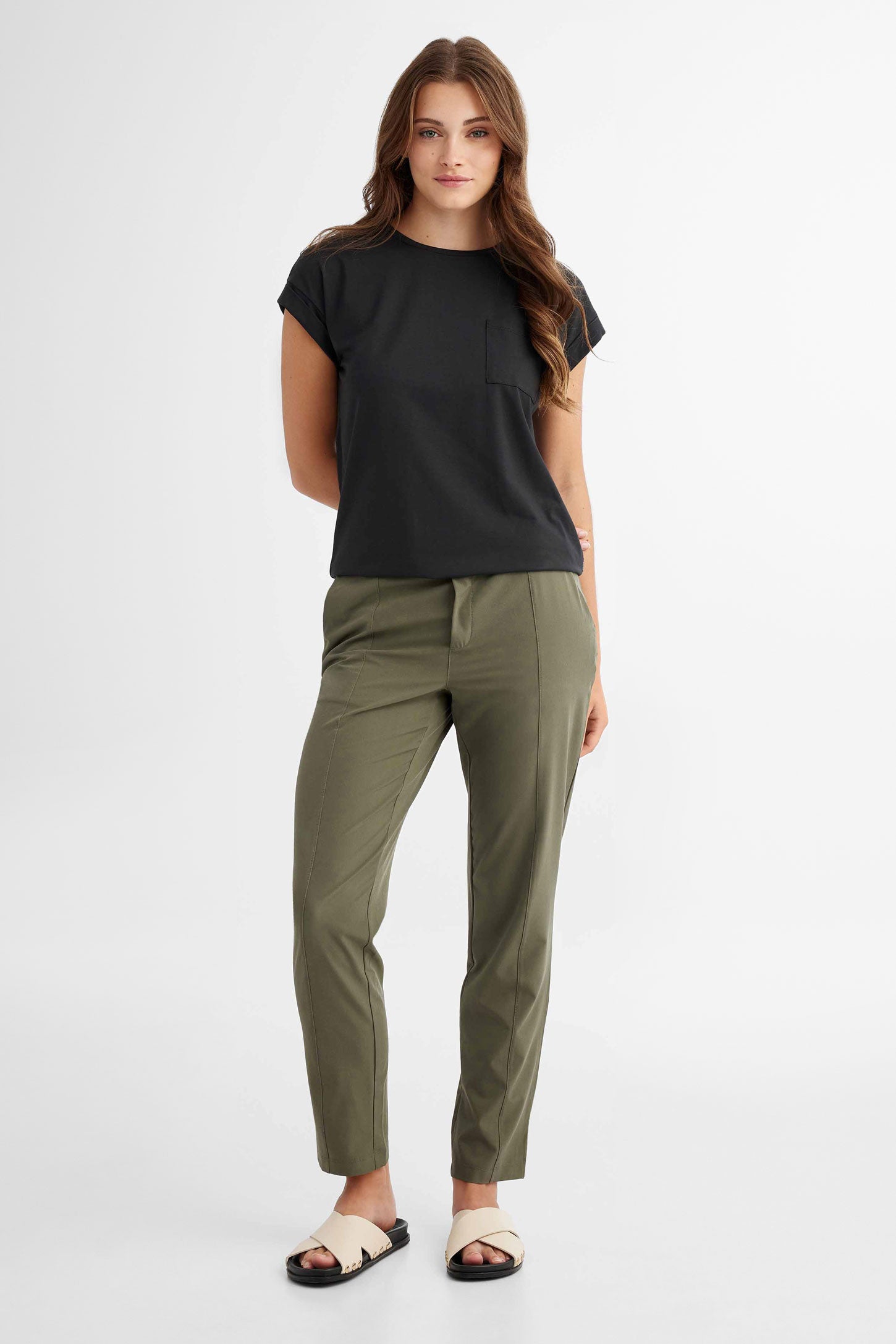 Pantalon coupe jogger BM - Femme && SAUGE