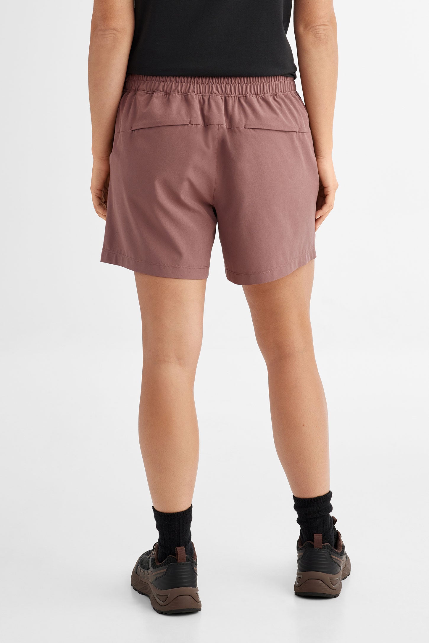 Short à plis taille élastique BM - Femme && TAUPE