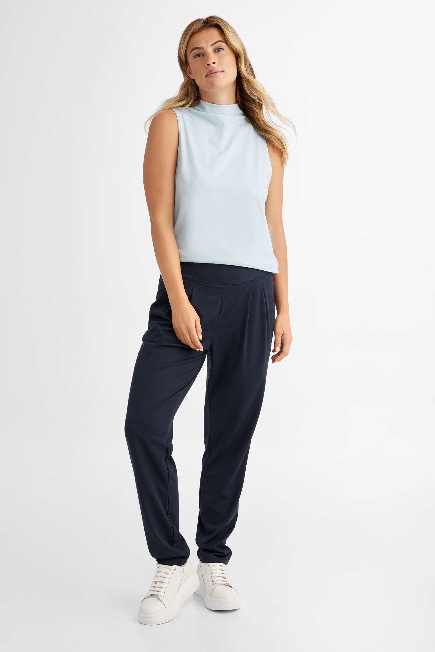 Pantalon jogger à plis BM - Femme && MARIN