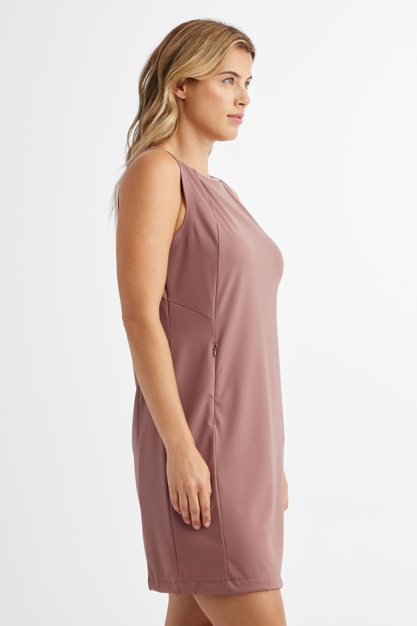 Robe sans manches à poche BM - Femme && TAUPE