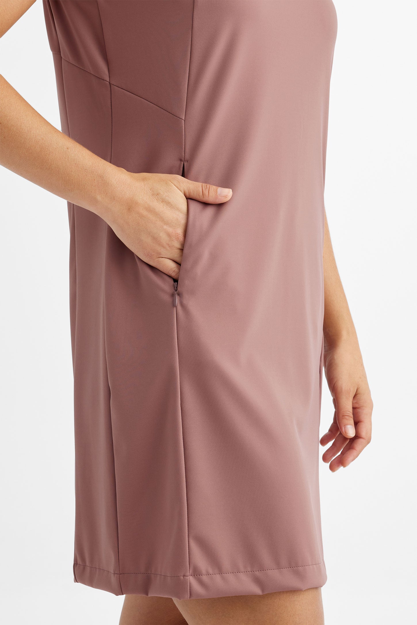 Robe sans manches à poche BM - Femme && TAUPE