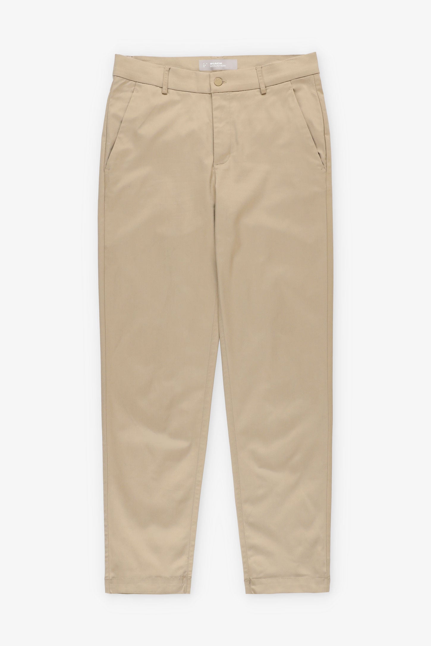 Pantalon coupe ajustée en twill extensible BM - Femme && BEIGE PALE