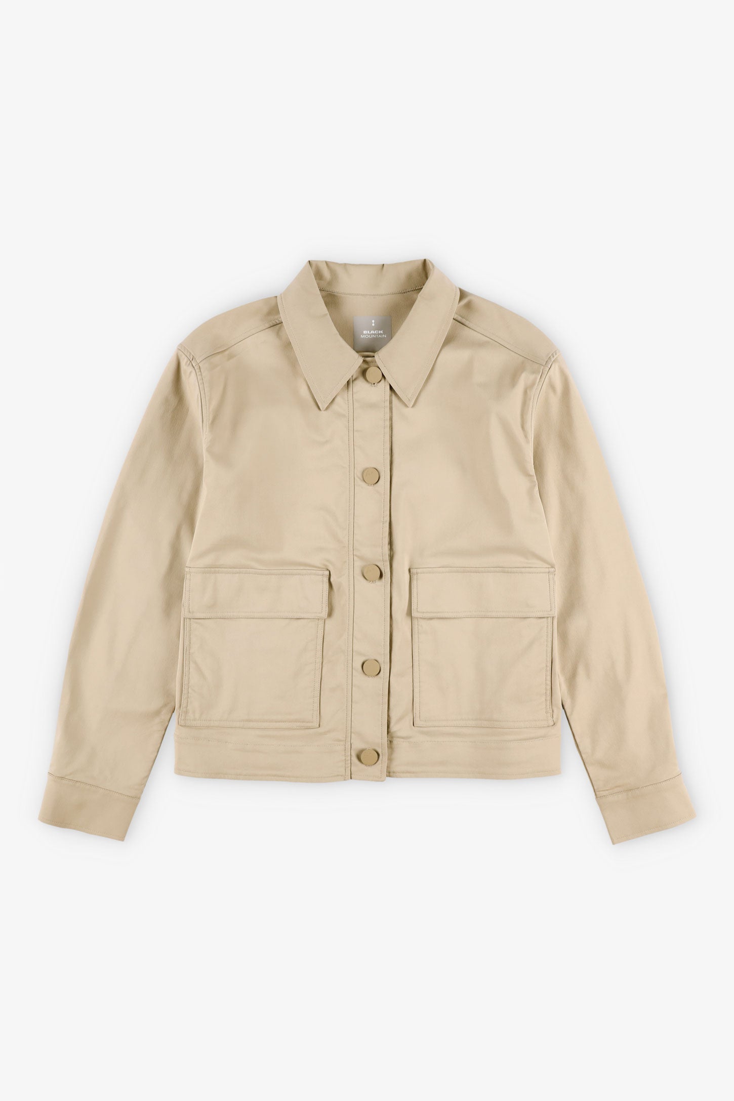 Veste cargo en twill extensible BM - Femme && BEIGE PALE