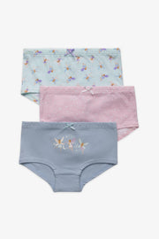 Lot de 3 culottes coton - Enfant fille && BLEU PALE