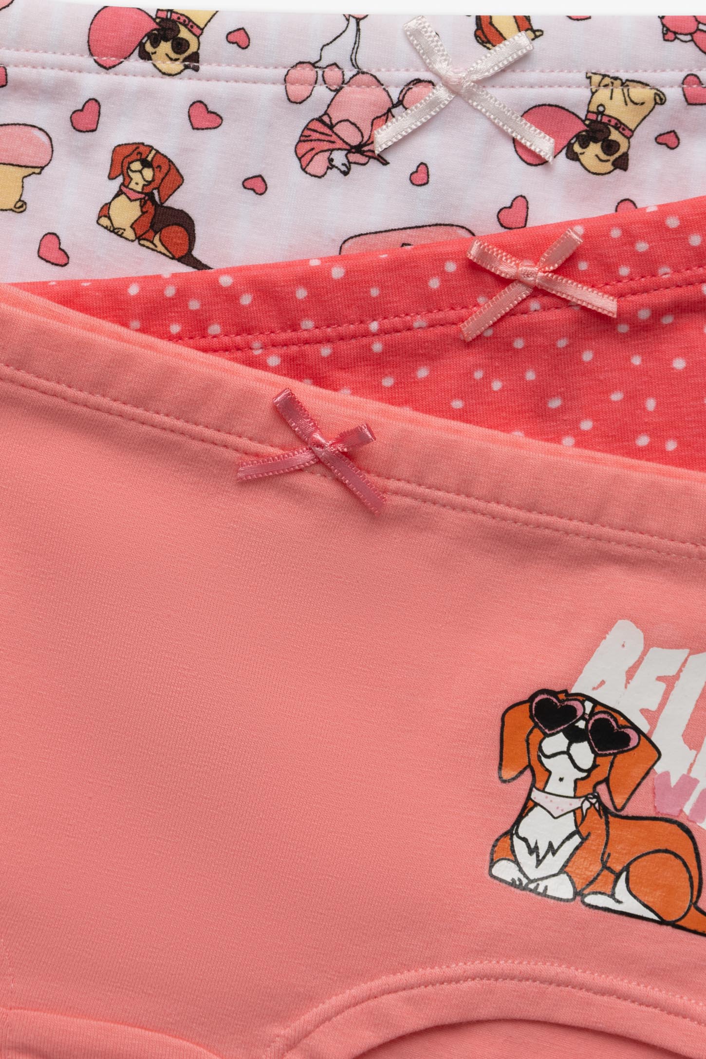 Lot de 3 culottes coton - Enfant fille && ROSE GOMME