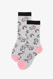 Chaussettes imprimées - Enfant fille
 && GRIS MIXTE