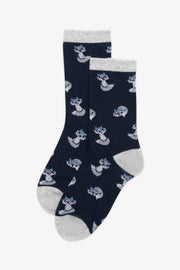 Chaussettes imprimées - Ado fille
 && BLEU MARINE