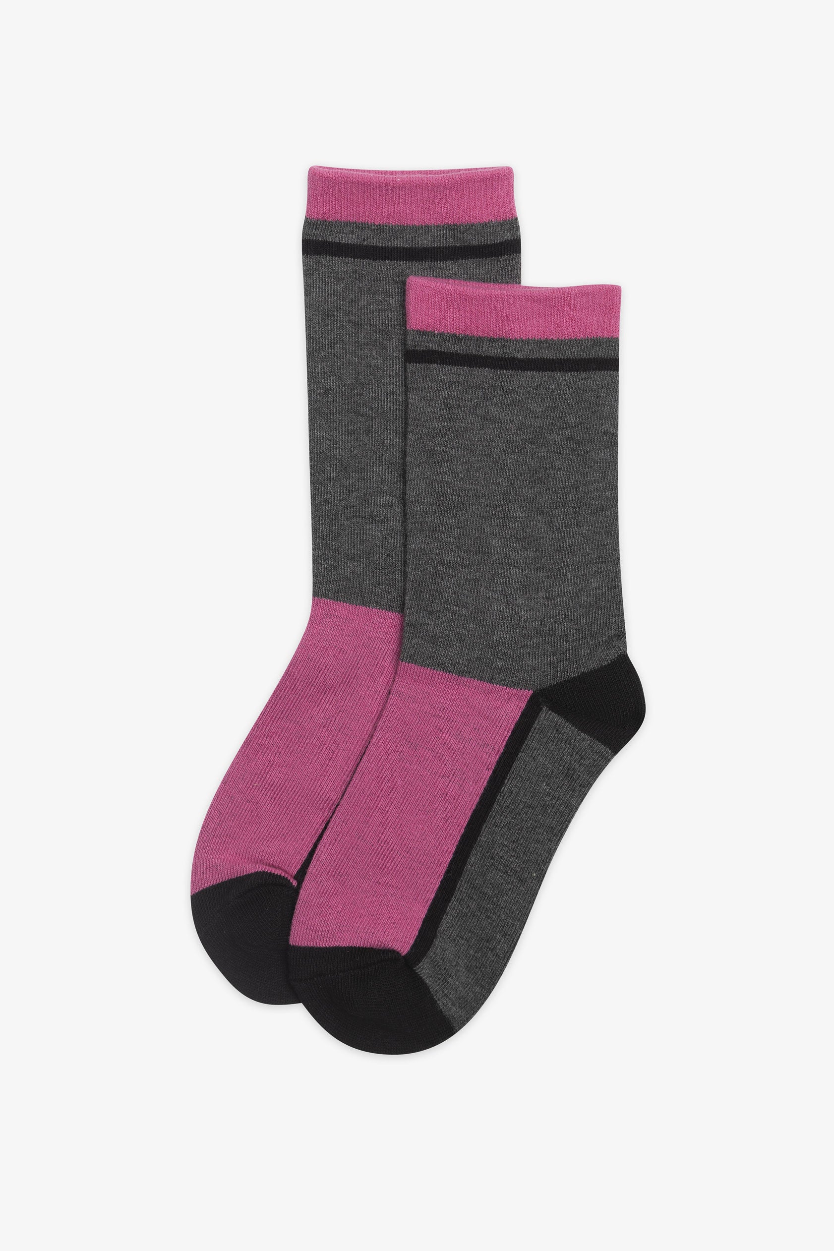 Chaussettes imprimées - Ado fille && MIX GRIS FONCÉ