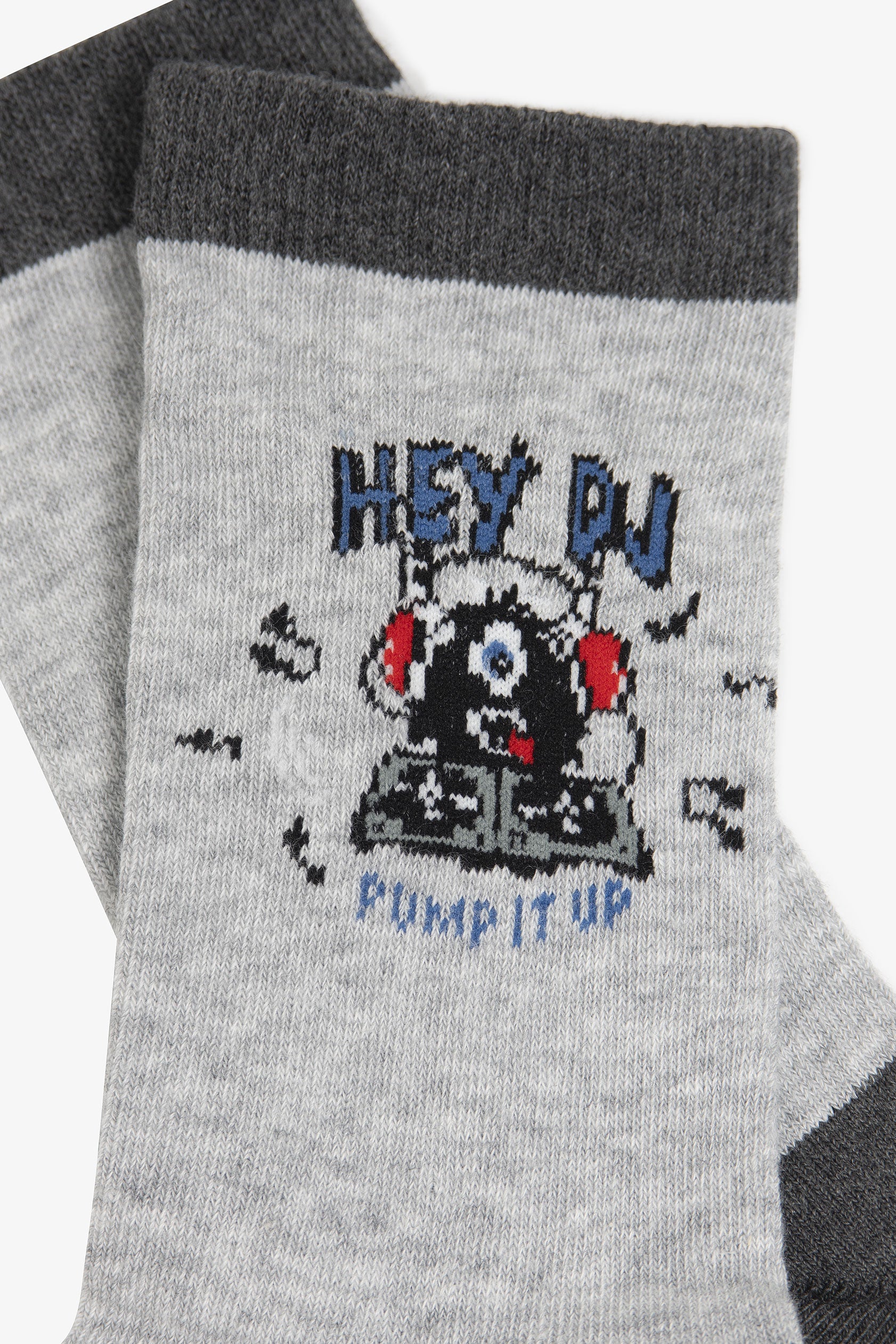Chaussettes imprimées - Enfant garçon && MIX GRIS CLAIR