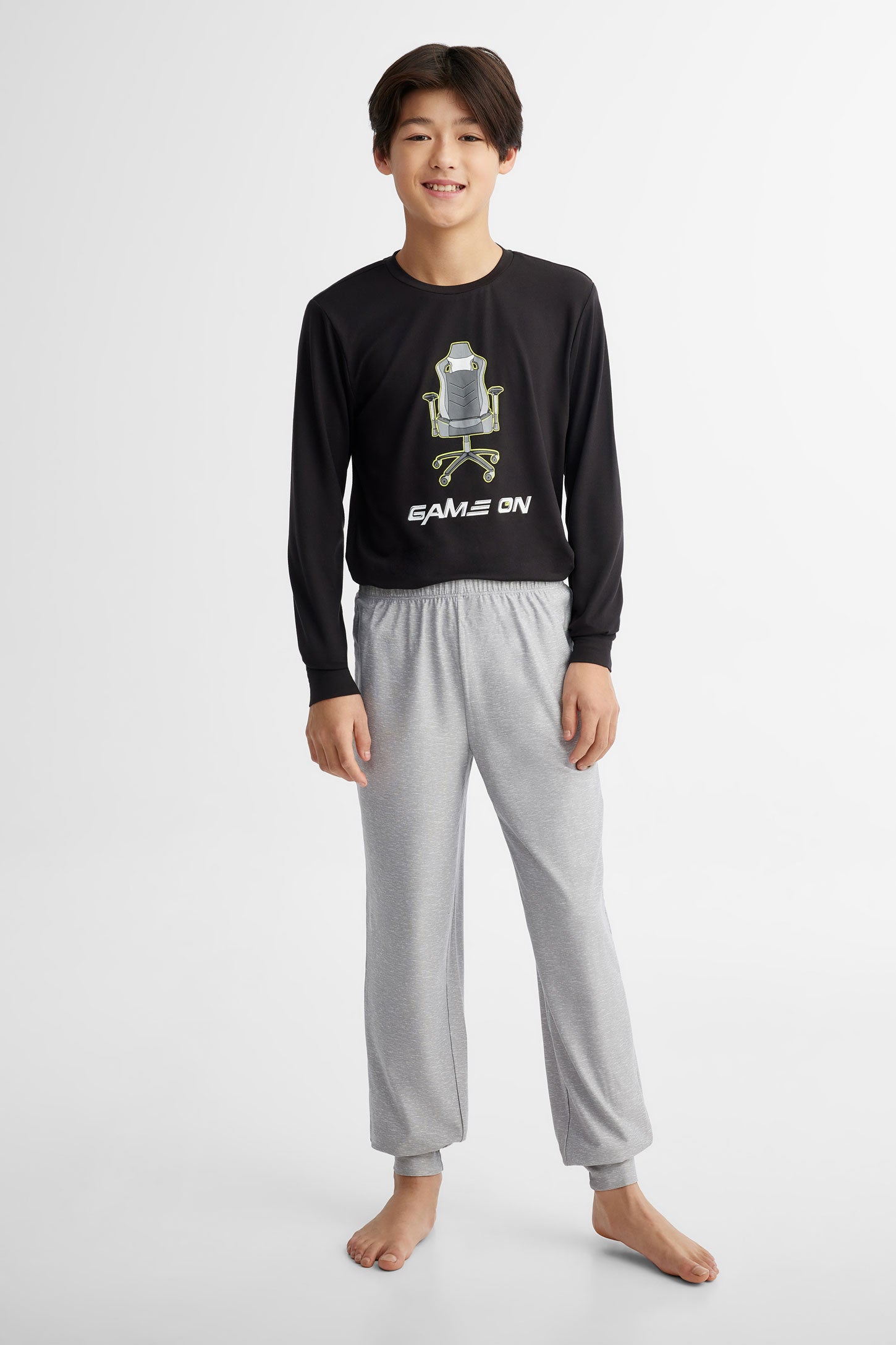 Pantalon De Pyjama Garçon Hiver - En Velours Coton - Taille Élastique 1 à 12 Ans - Confortable Et Chaud
