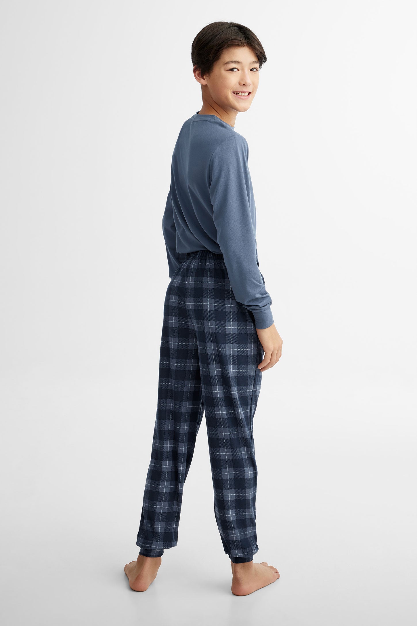 Pantalon pyjama en Moss - Ado garçon && BLEU MULTI