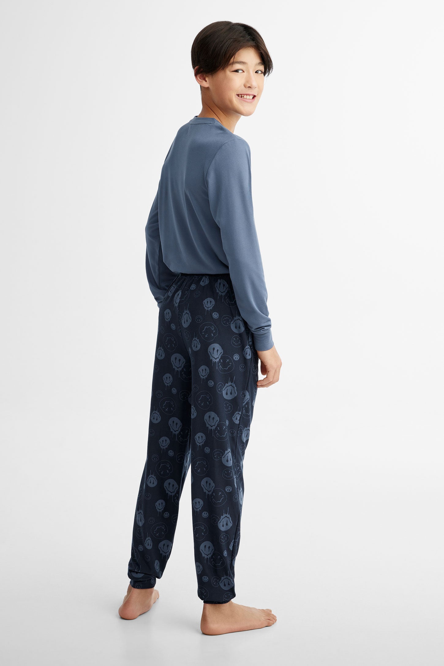 Pantalon pyjama en Moss - Ado garçon && BLEU MARINE MUL