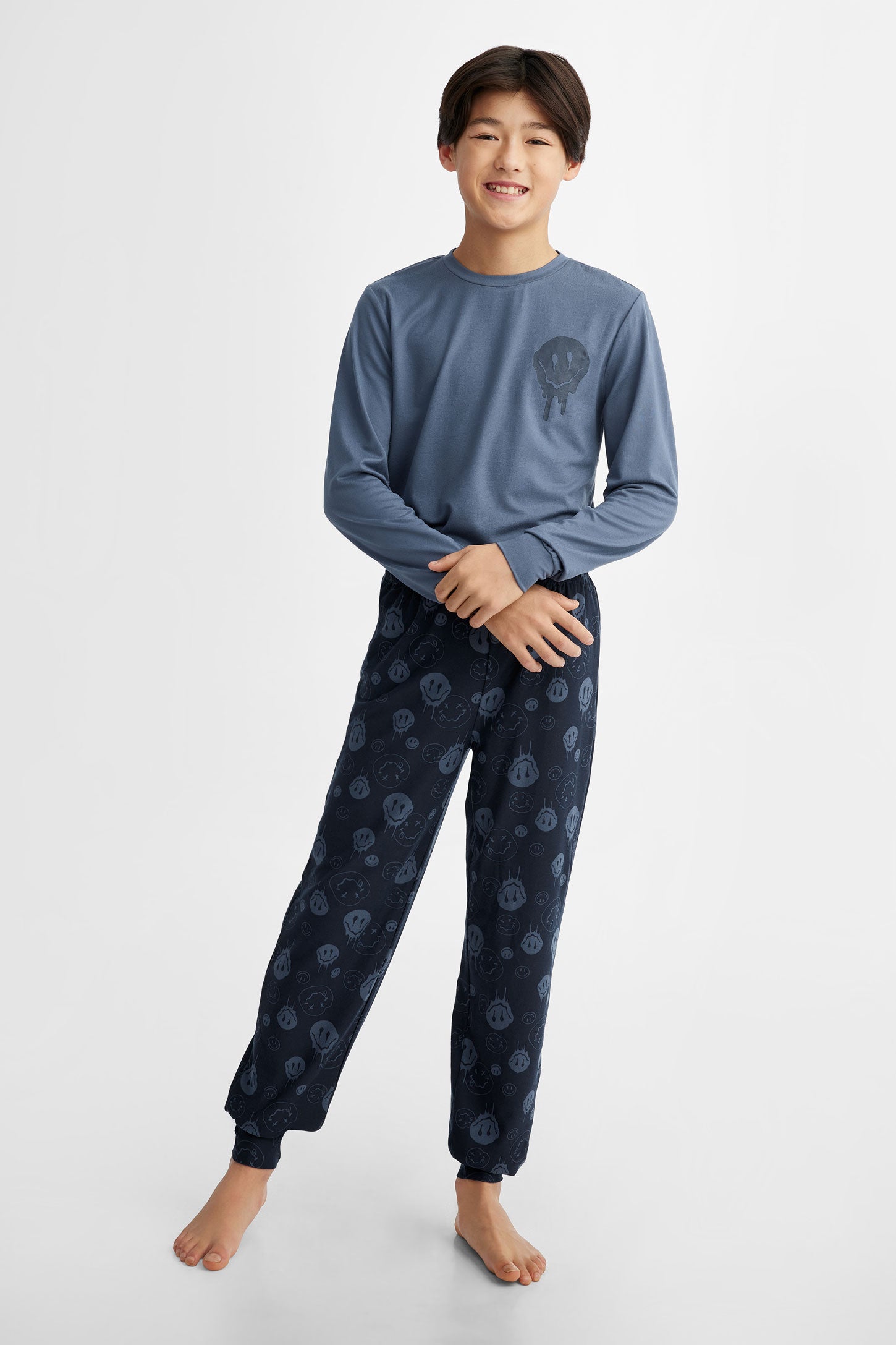 Pantalon pyjama en Moss - Ado garçon && BLEU MARINE MUL