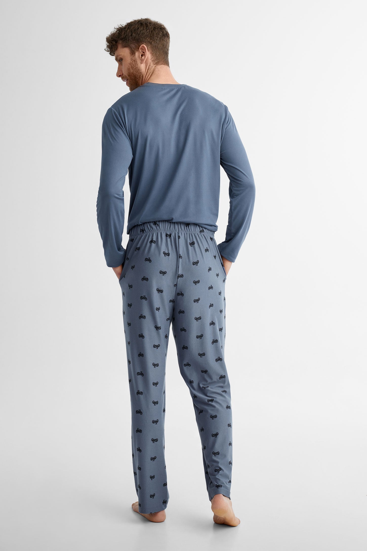 Duos futés, Pantalon pyjama en Moss, 2/40$ - Homme && BLEU MULTI