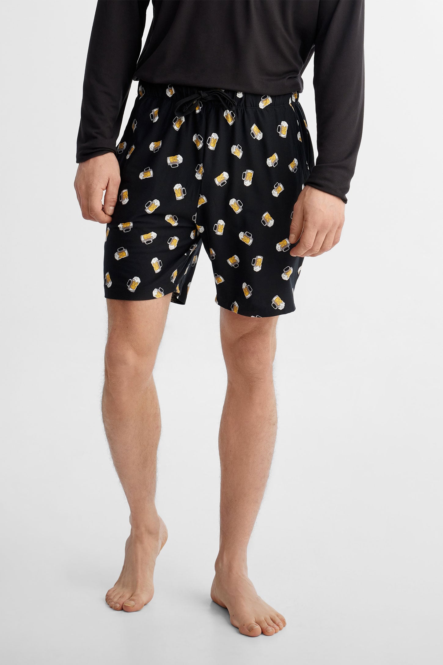 Duos futés, Short pyjama en Moss, 2/40$ - Homme && NOIR/MULTI