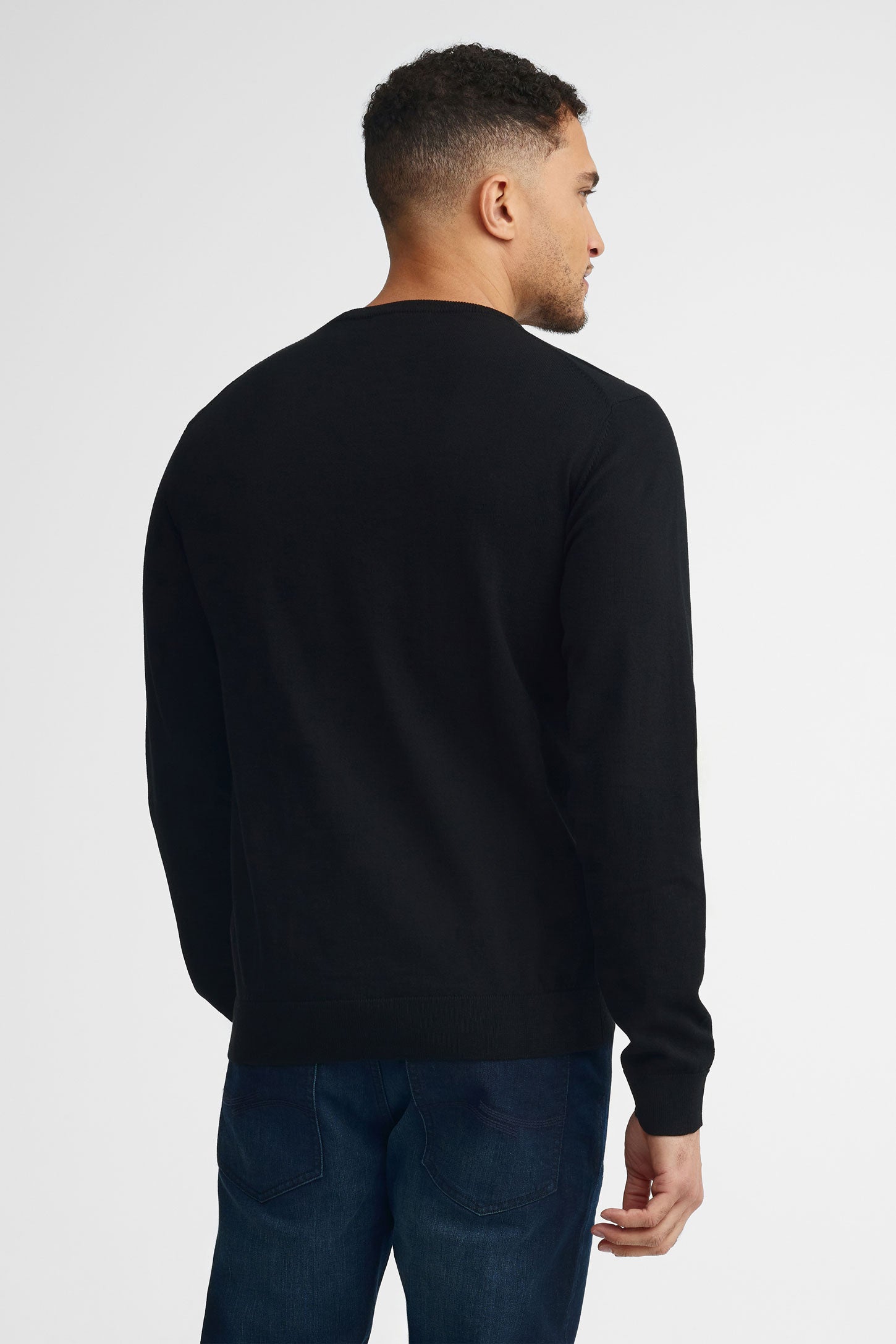 Chandail col rond tricot - Homme && NOIR