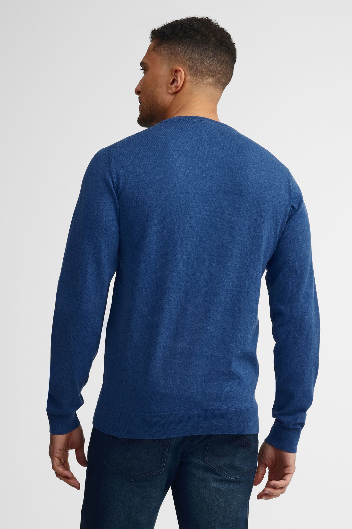 Chandail col rond tricot - Homme && MARIN MIXTE