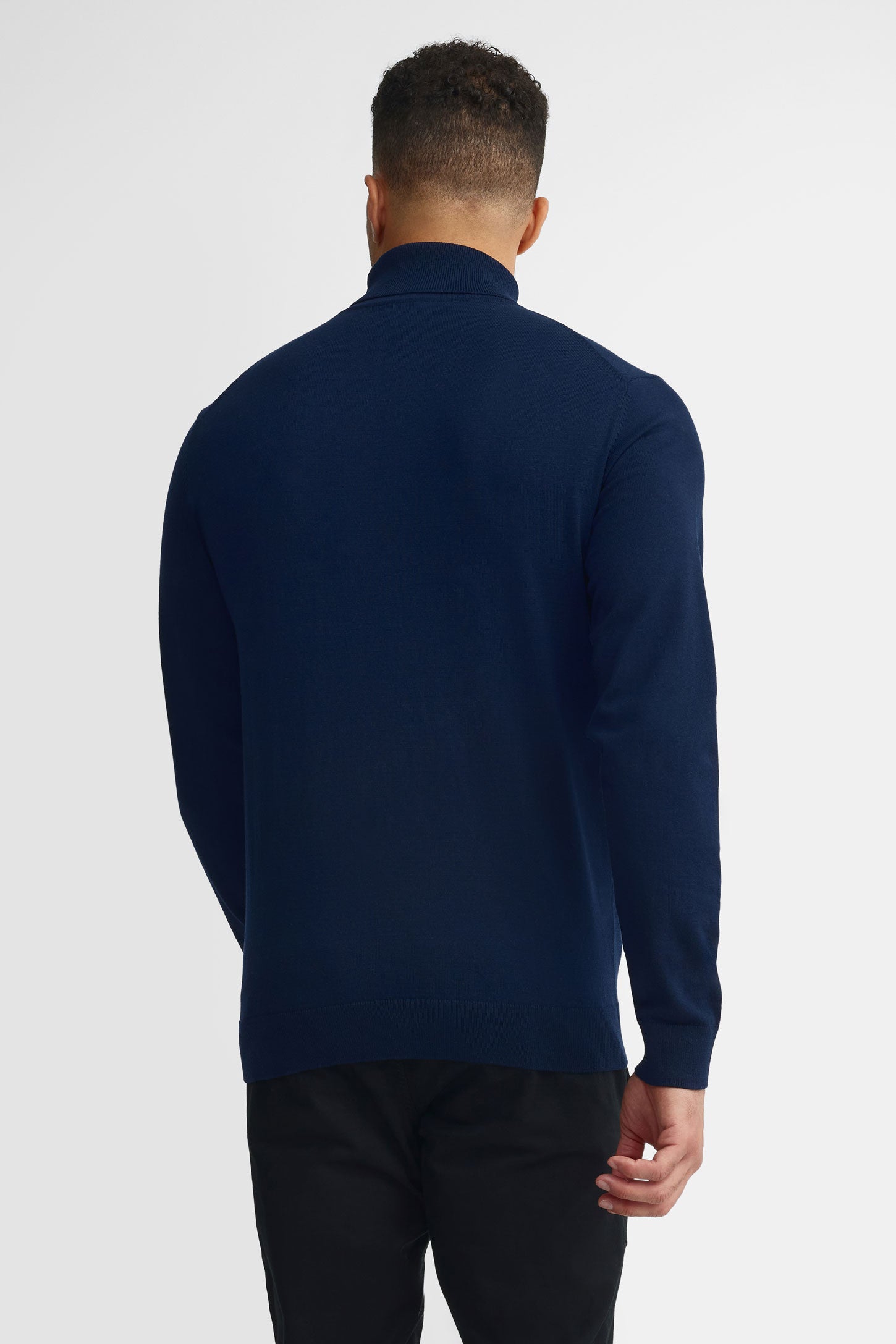 Chandail col roulé tricot - Homme && MARIN