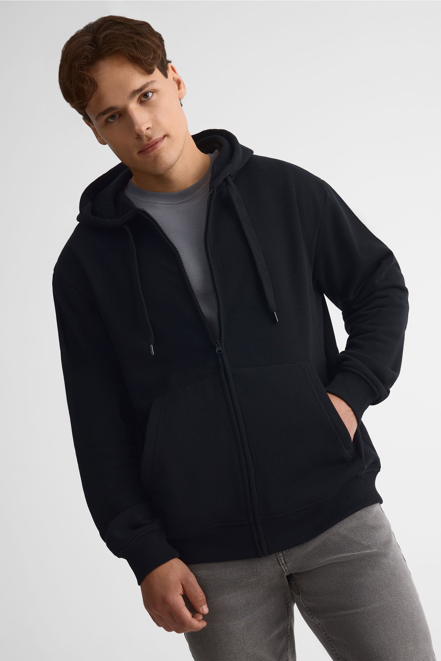 Veste ouatée à capuchon – Homme && NOIR