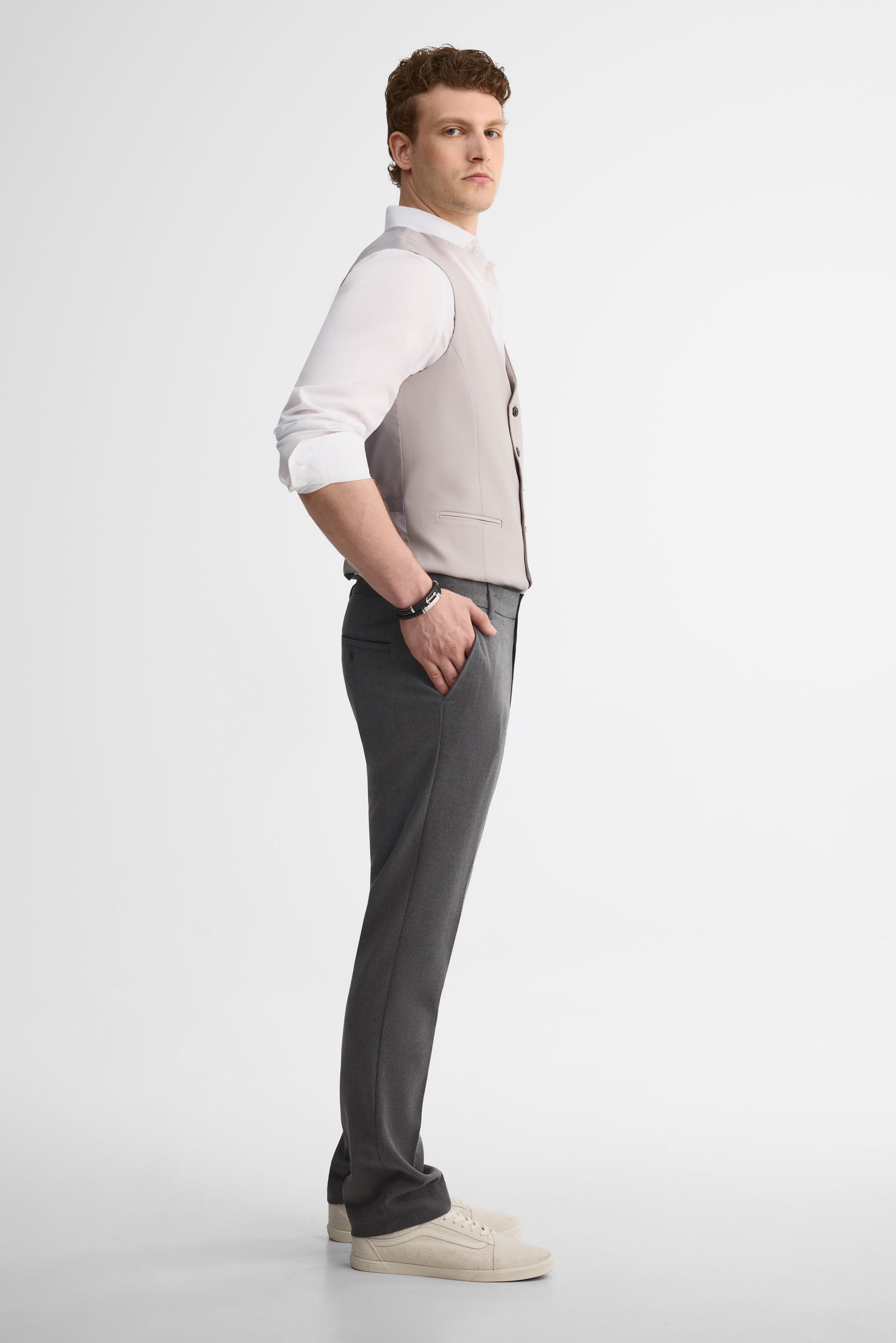 Pantalon habillé - Homme && CHARBON MIXTE