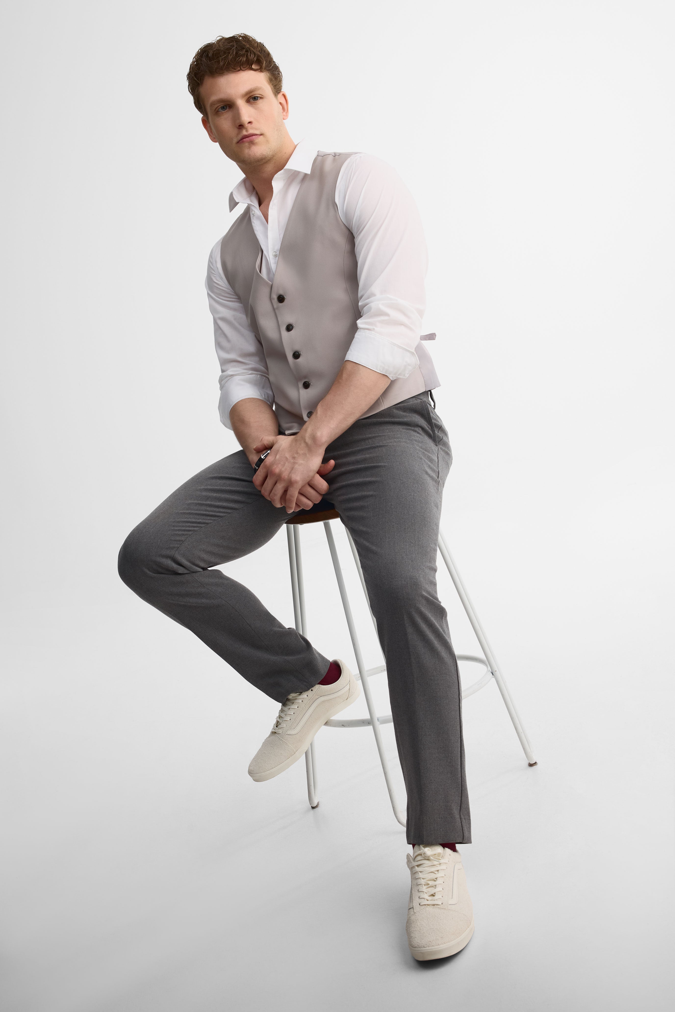 Pantalon habillé - Homme && CHARBON MIXTE