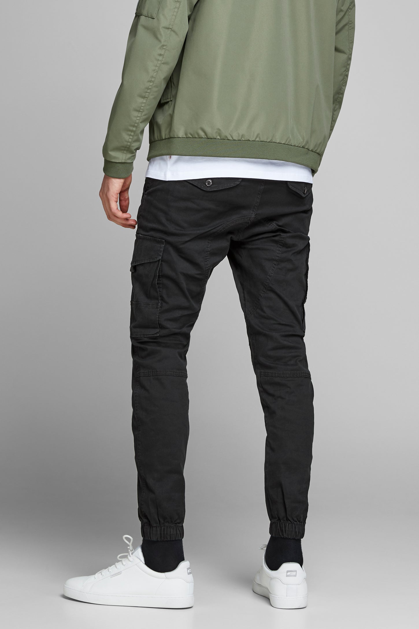 Pantalon jogger cargo coton recyclé JACK & JONES - Homme && NOIR