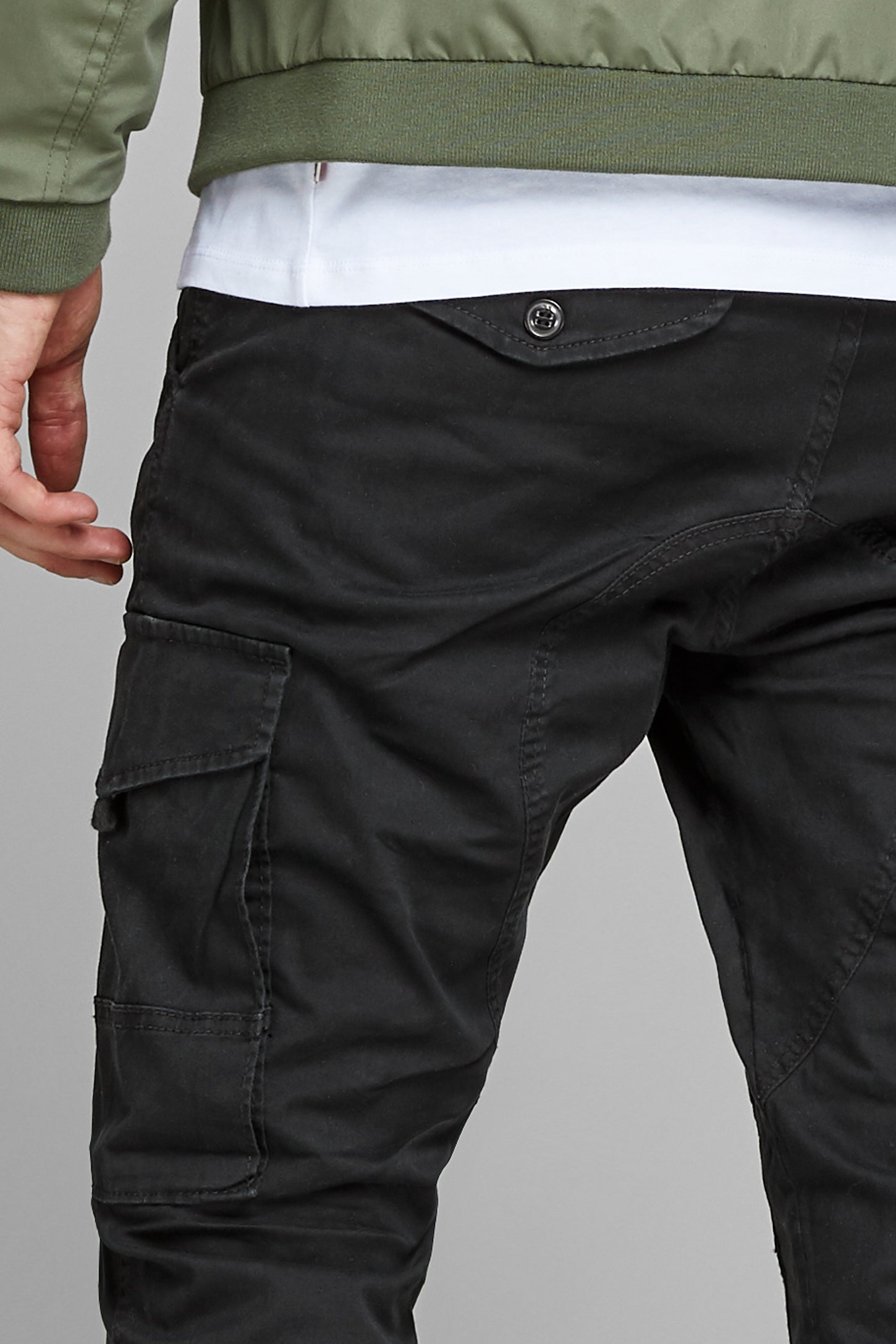 Pantalon jogger cargo coton recyclé JACK & JONES - Homme && NOIR