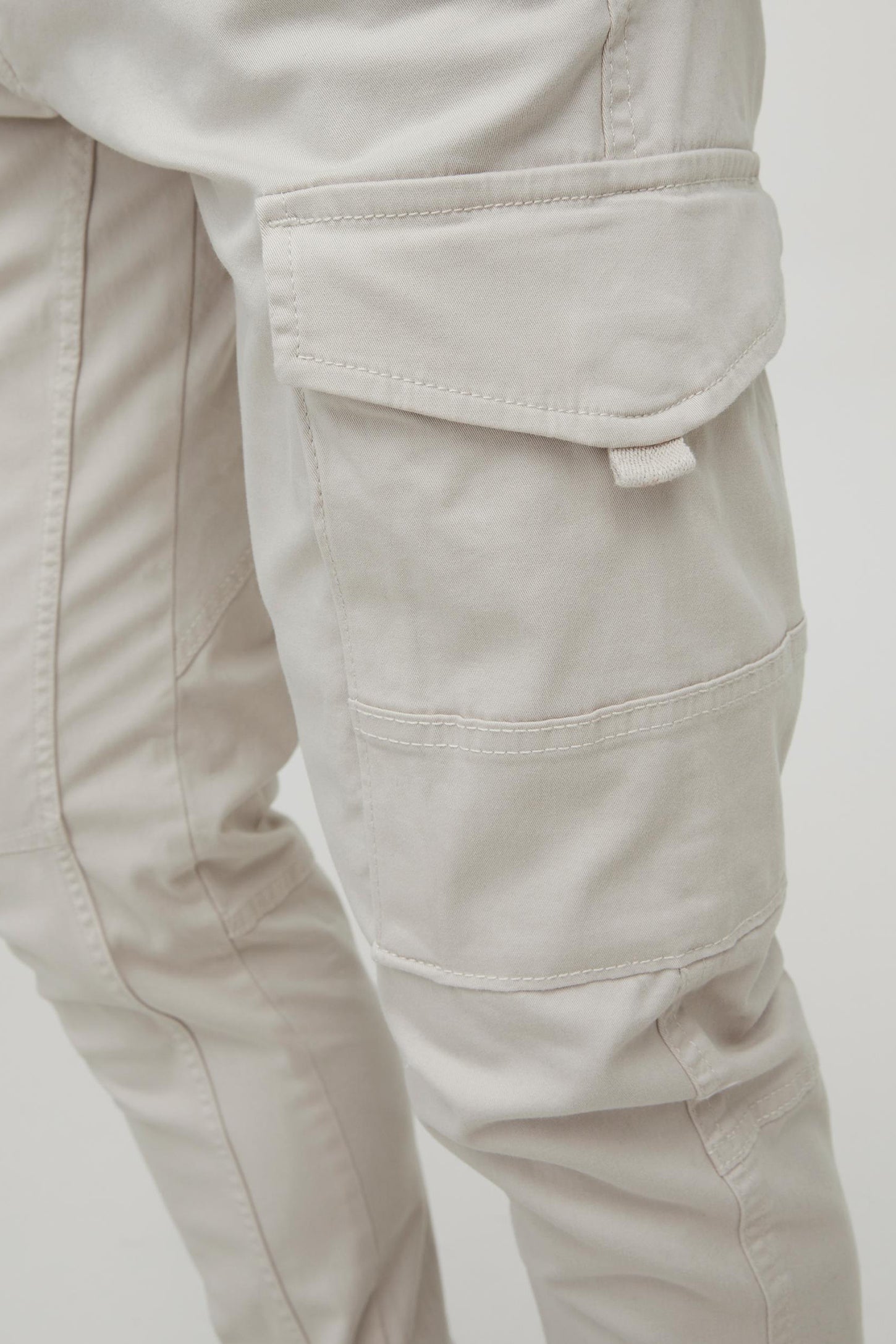 Pantalon jogger cargo coton recyclé JACK & JONES - Homme && IVOIRE