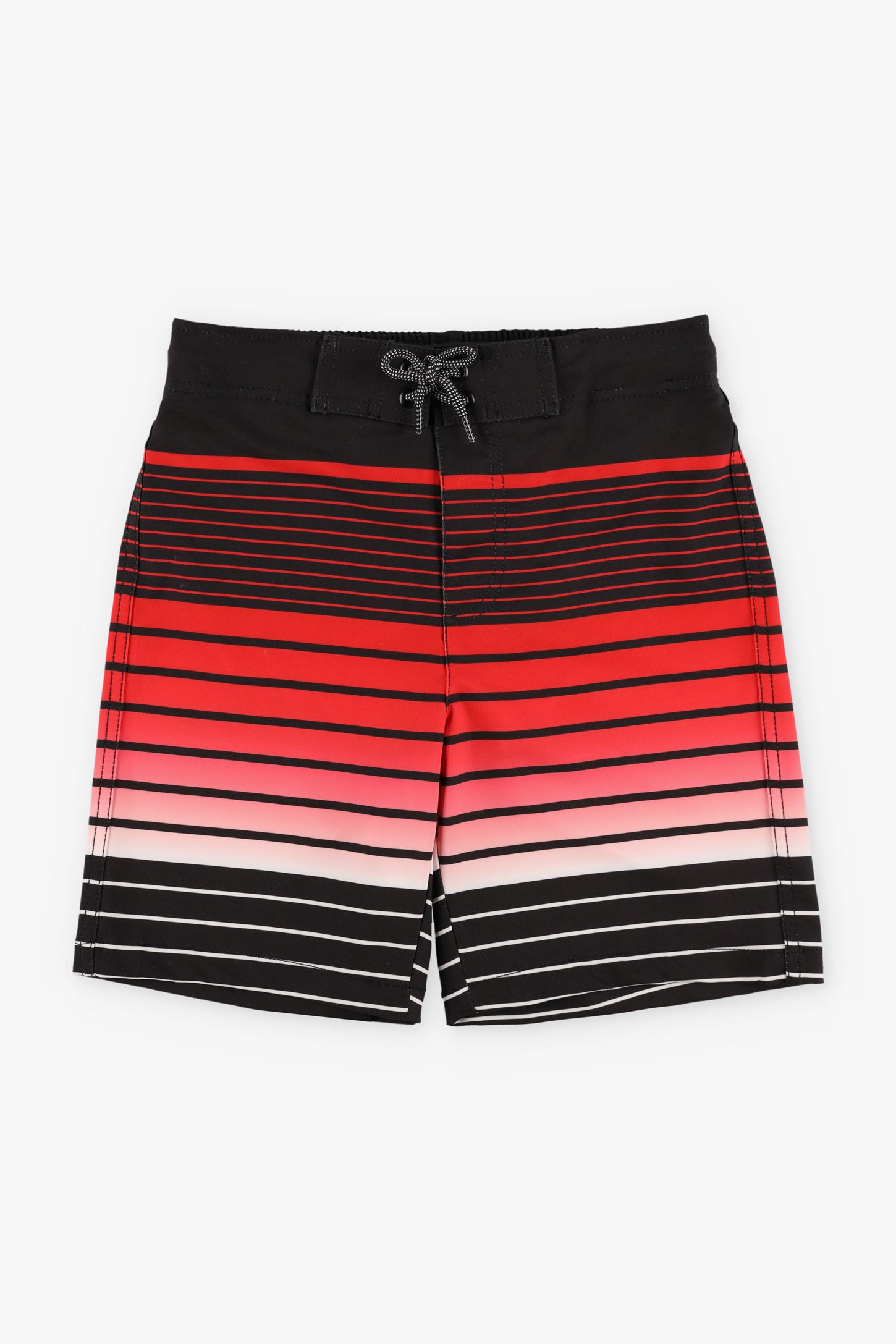 Short maillot de bain rayé - Ado garçon && ROUGE/MULTI