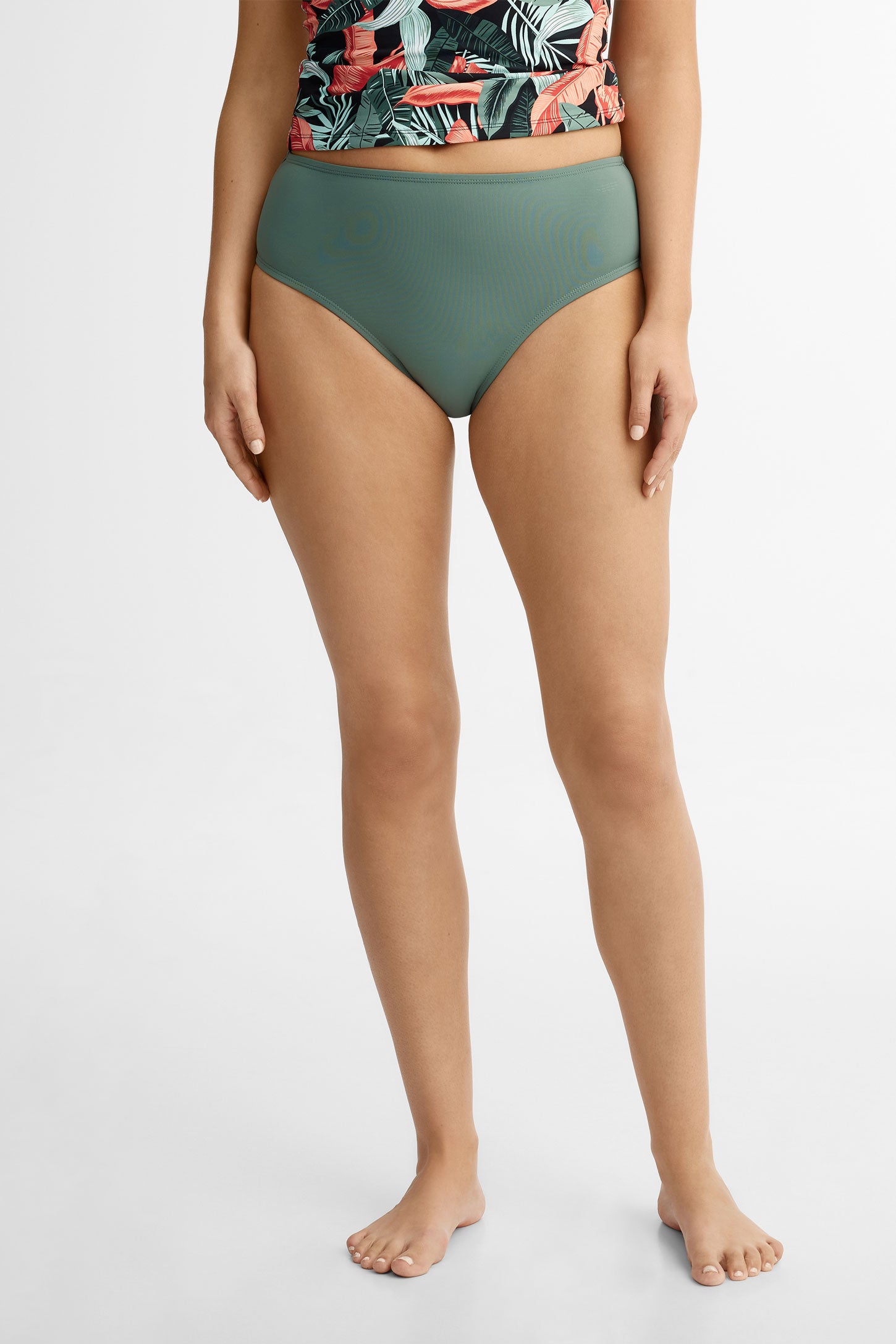 Culotte maillot de bain Bikini taille haute, 2/40$ - Femme && VERT FORET