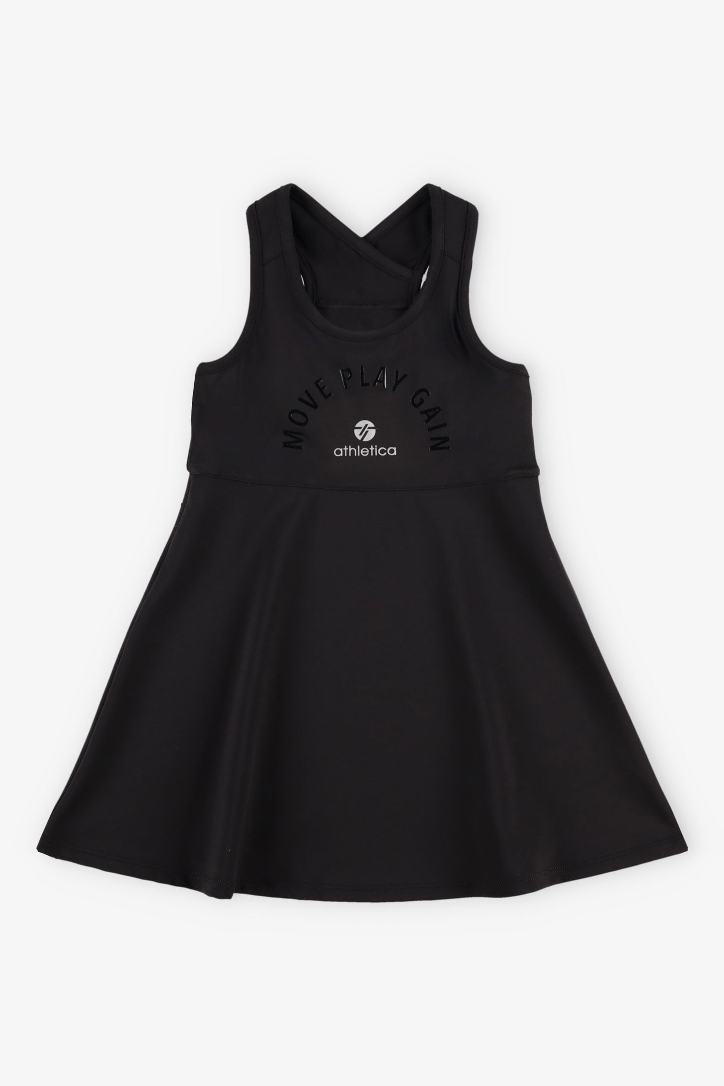 Robe tennis extensible - Enfant fille && NOIR