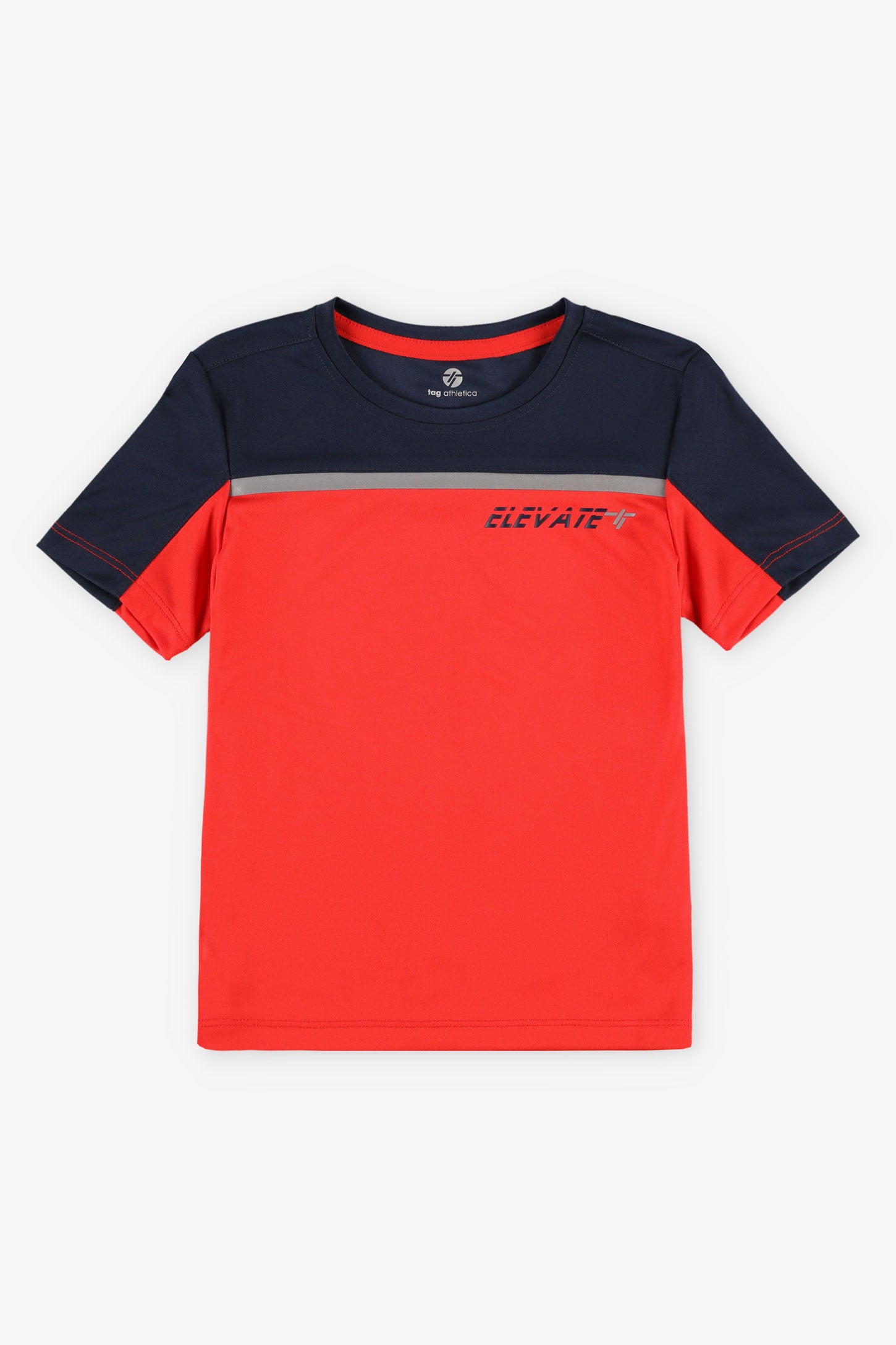 T-shirt col rond athlétique - Enfant garçon && ROUGE