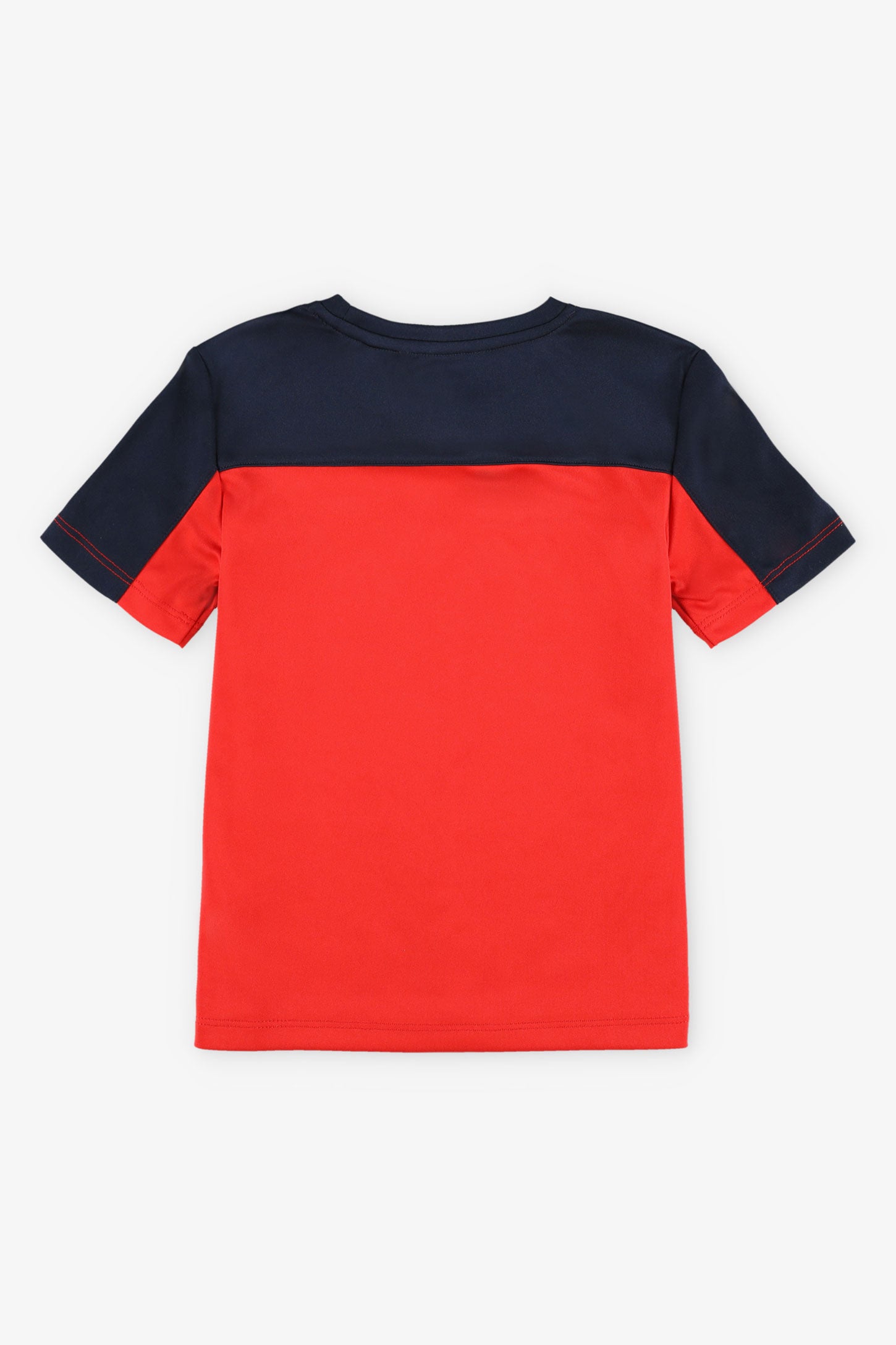 T-shirt col rond athlétique - Enfant garçon && ROUGE