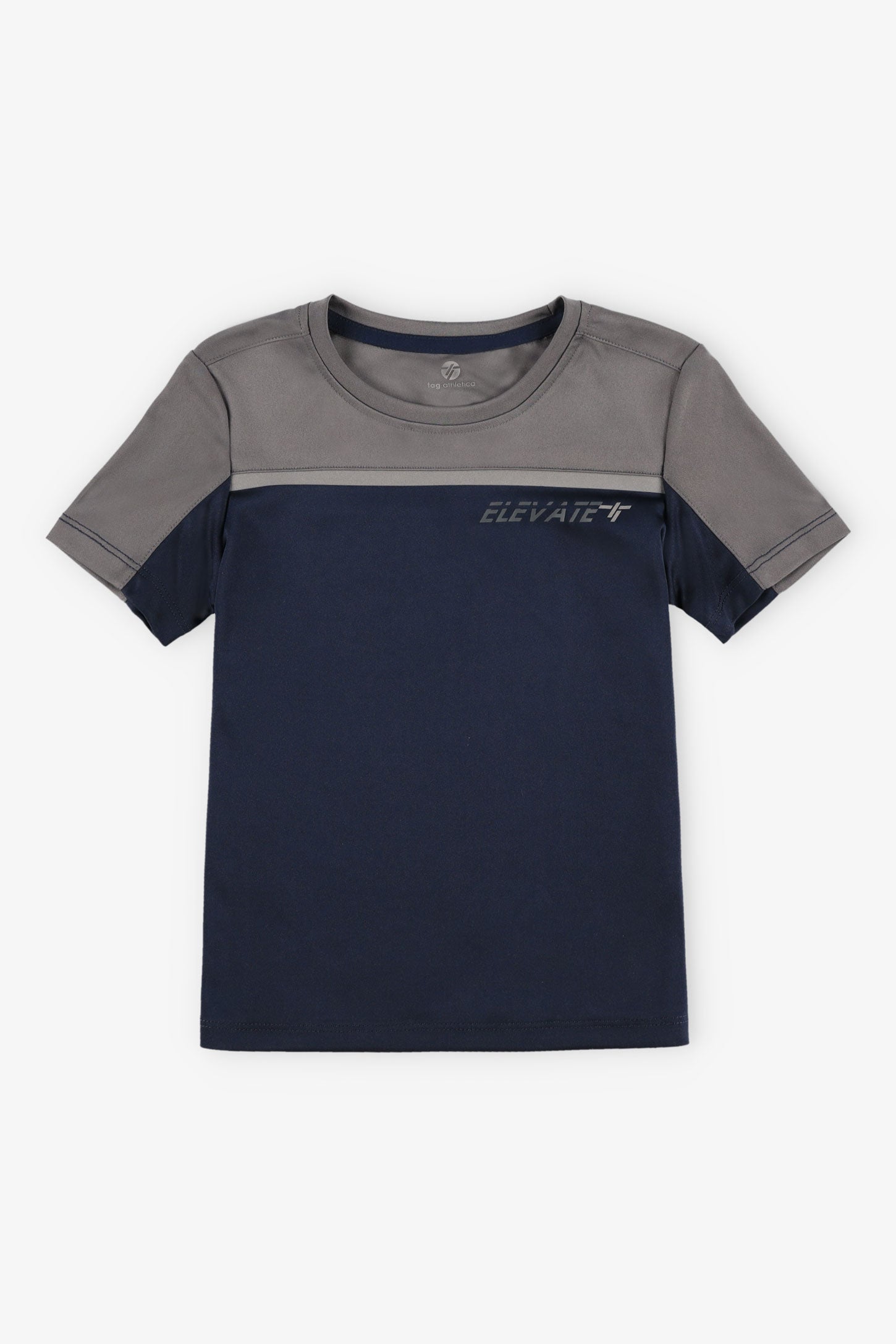 T-shirt col rond athlétique - Enfant garçon && BLEU MARINE