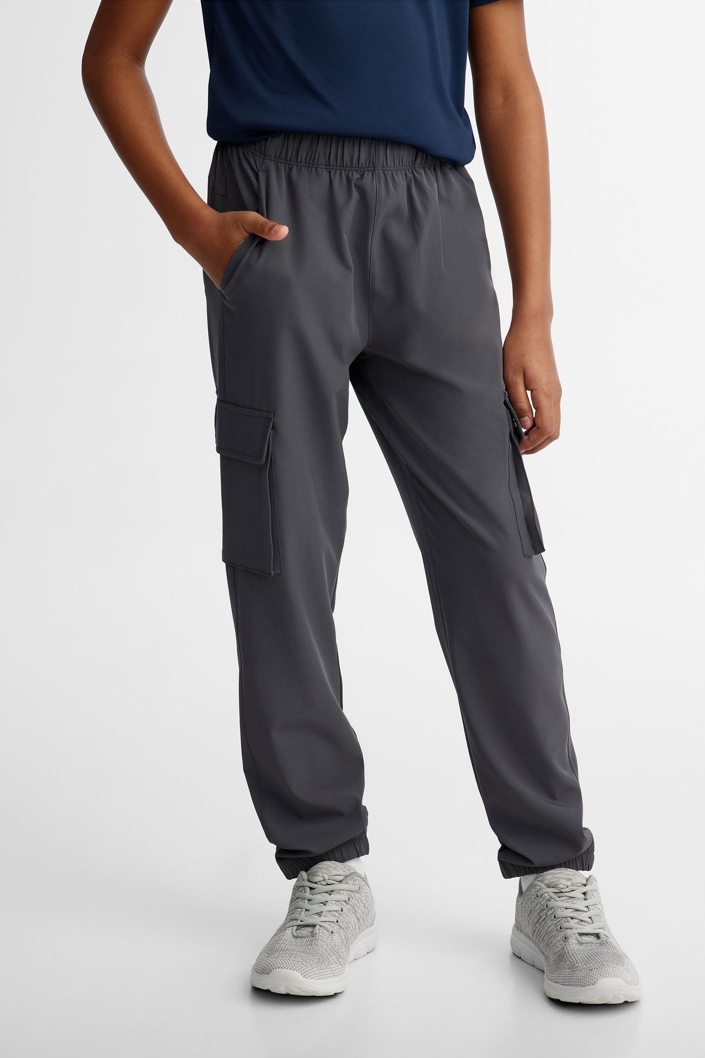 Pantalon jogger cargo - Ado garçon && CHARBON