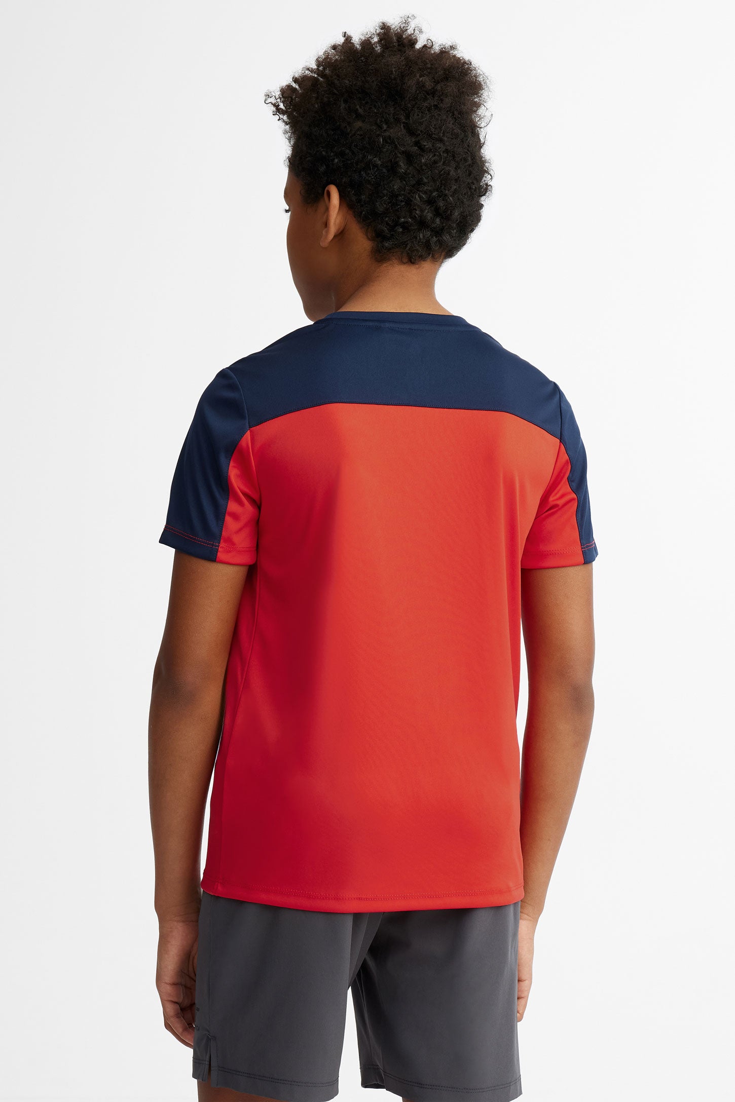 T-shirt col rond athlétique - Ado garçon && ROUGE