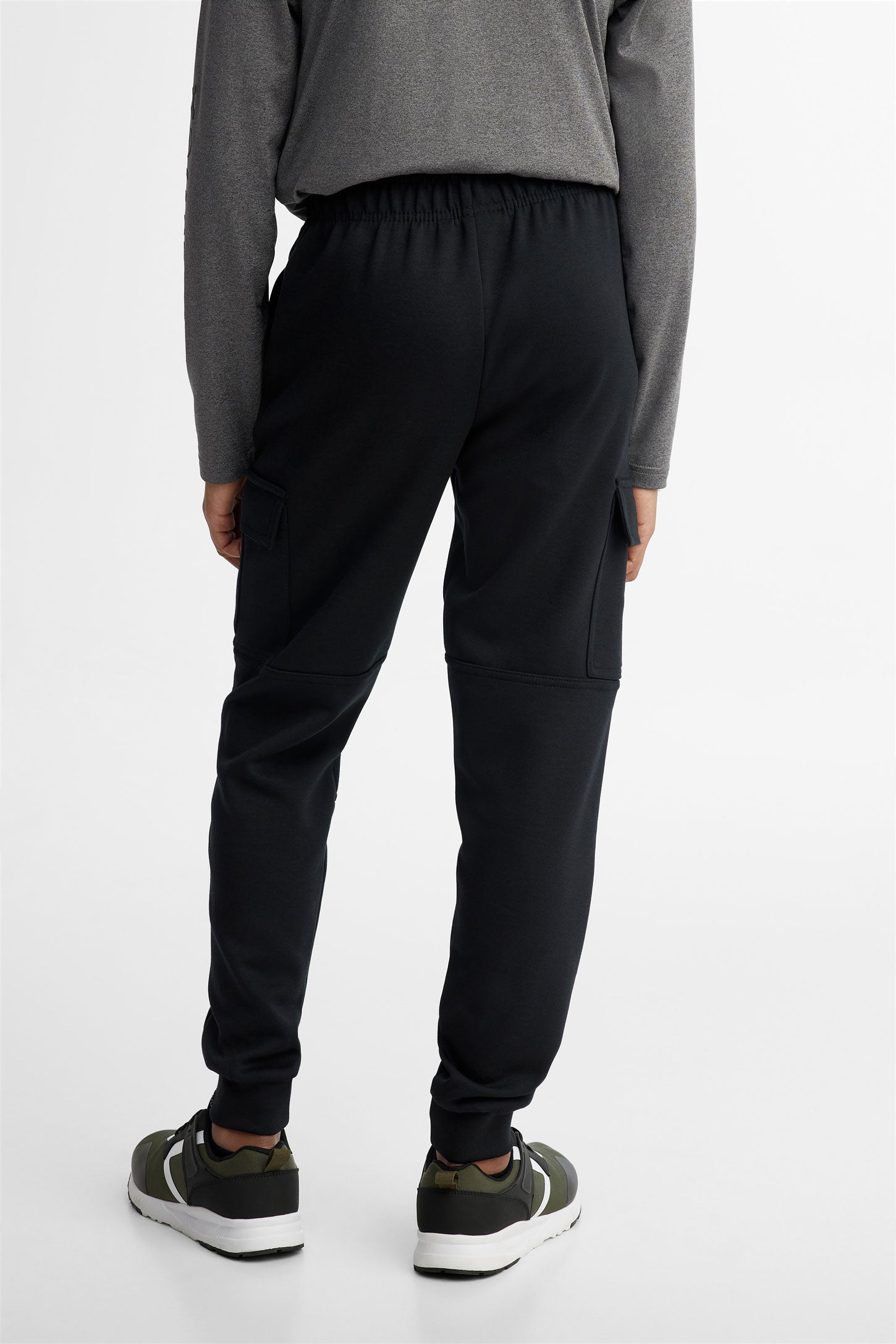 Pantalon jogger cargo - Ado garçon && NOIR