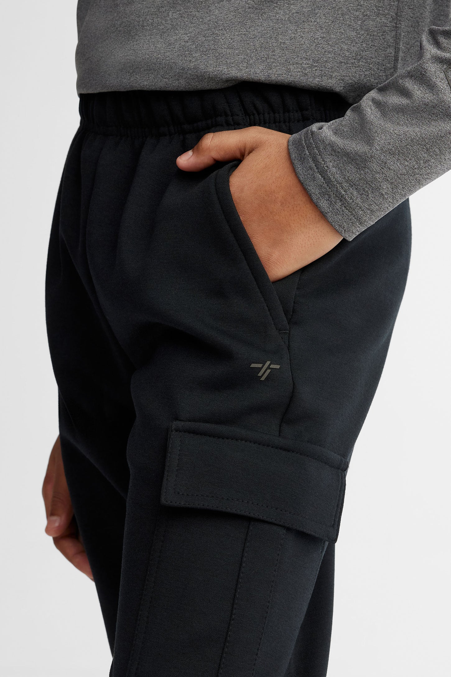 Pantalon jogger cargo - Ado garçon && NOIR