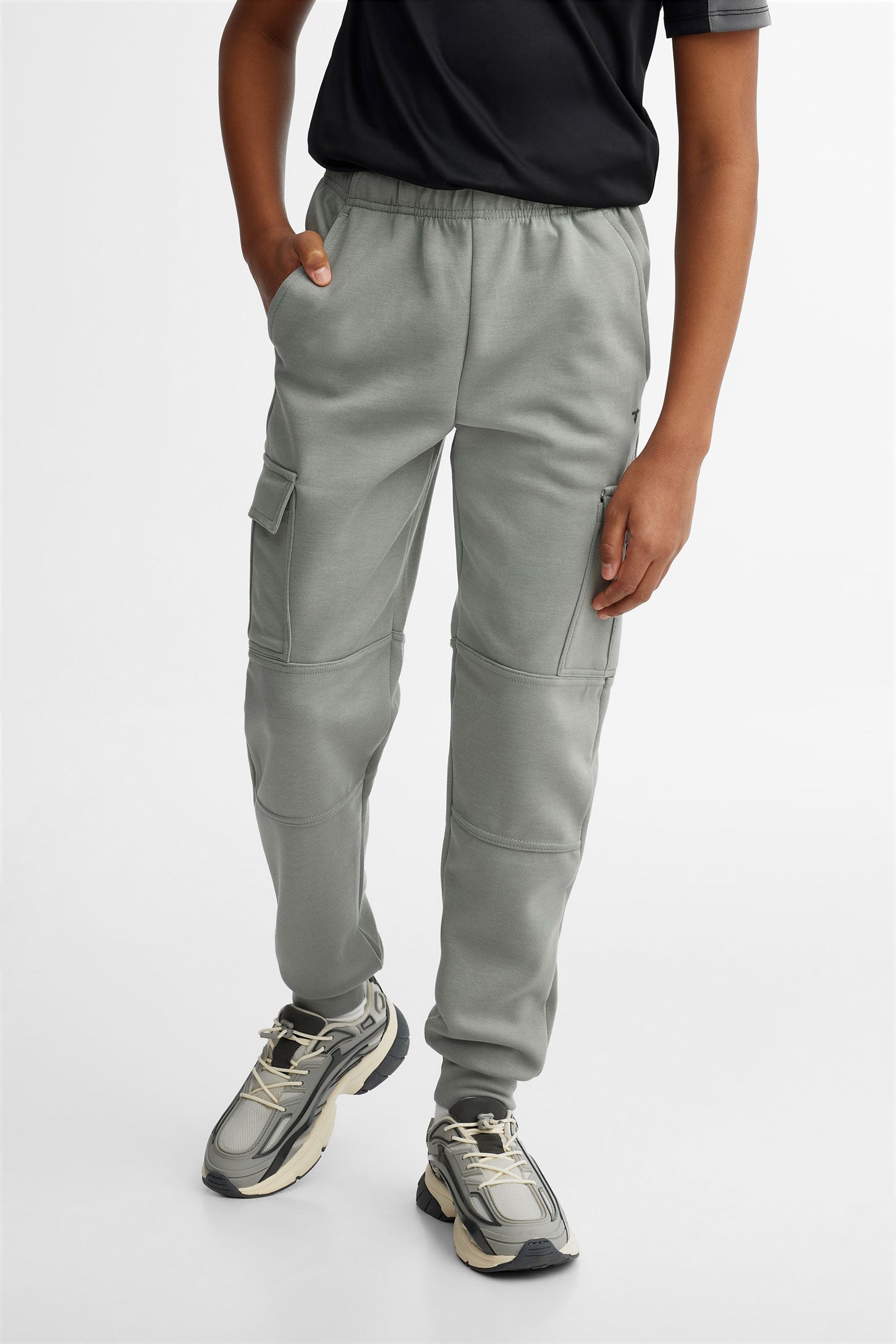 Pantalon jogger cargo - Ado garçon && GRIS