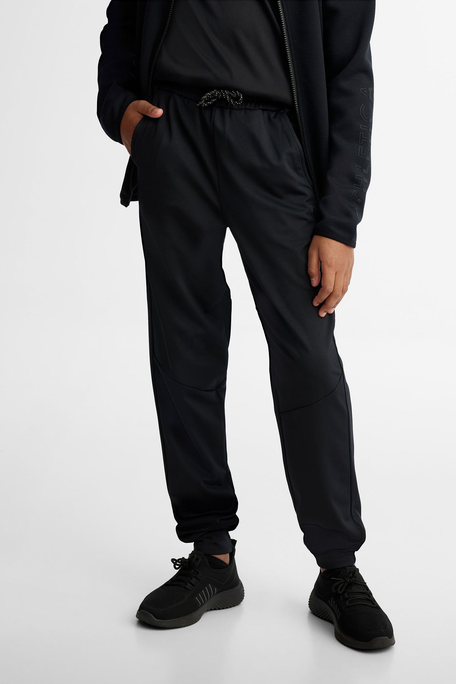 Pantalon jogger ouaté - Ado garçon && NOIR