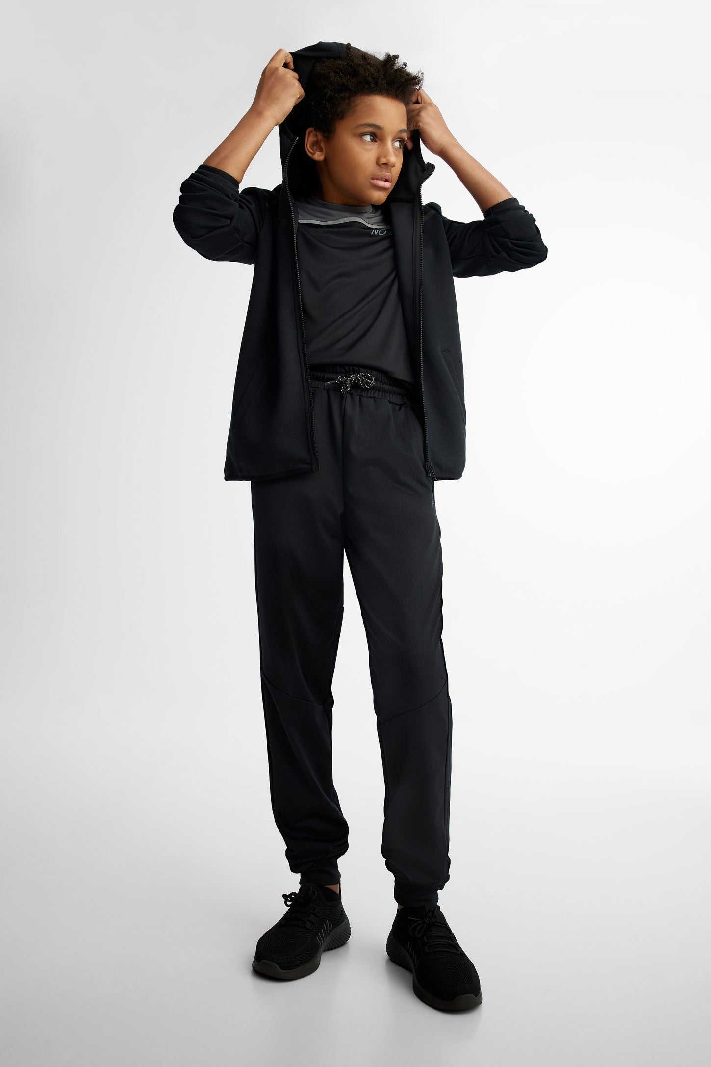 Pantalon jogger ouaté - Ado garçon && NOIR