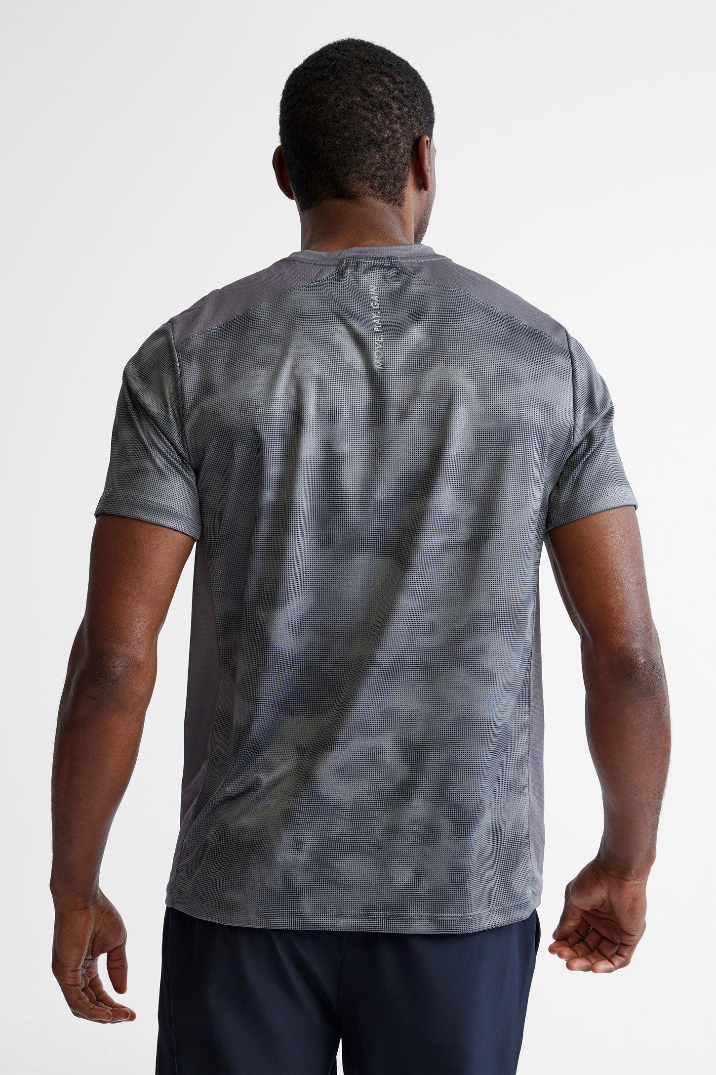 T-shirt col rond athlétique - Homme && GRIS MULTI