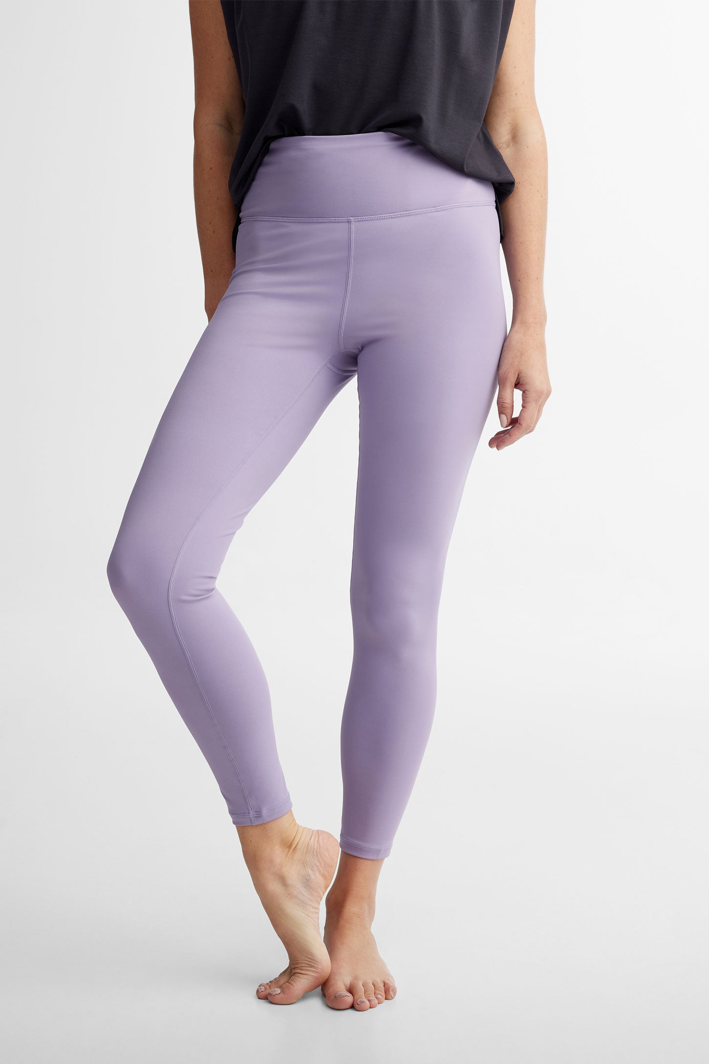 Legging taille haute avec maintien - Femme && MAUVE