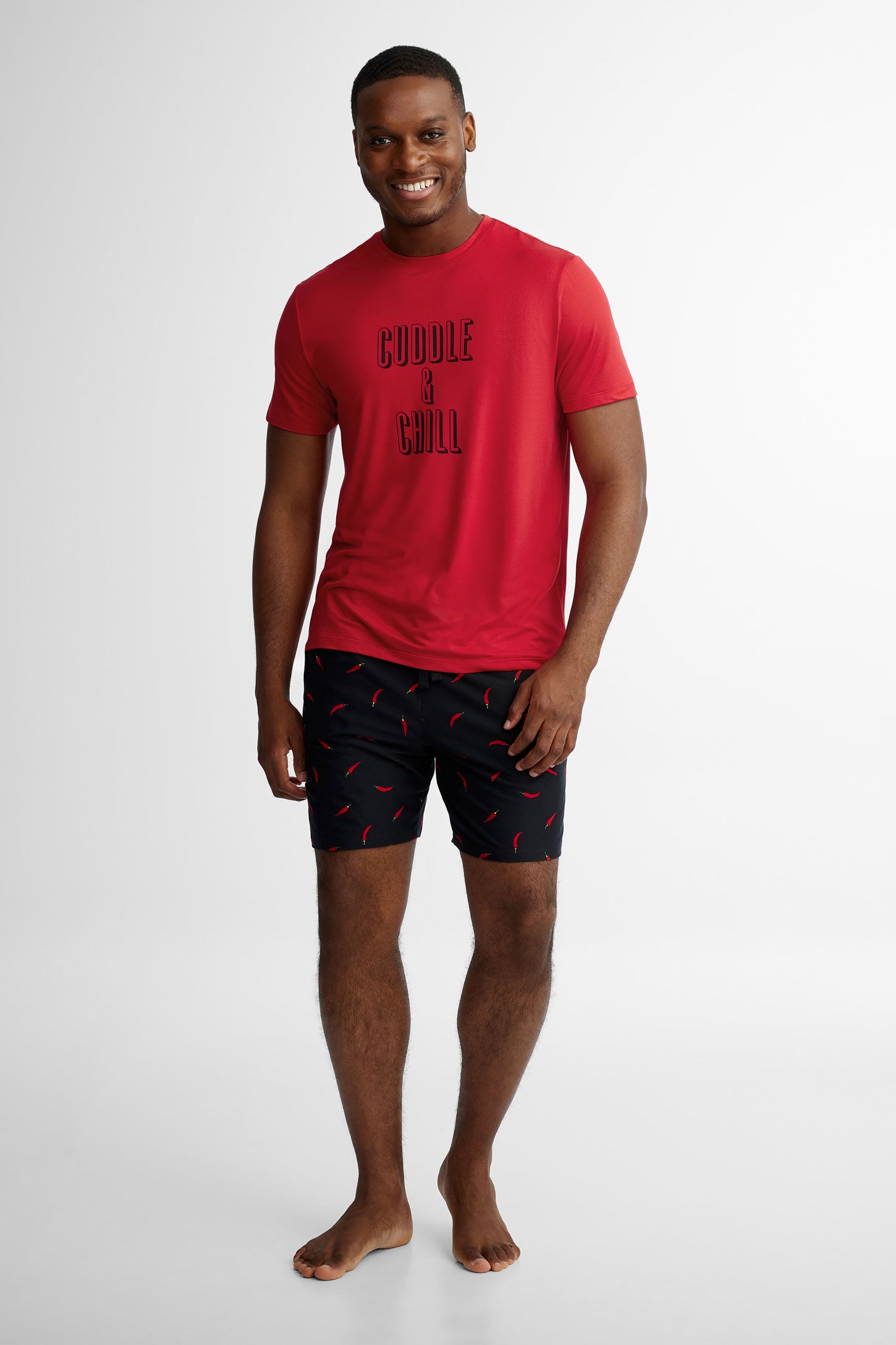 Duos futés, T-shirt pyjama en Moss, 2/40$ - Homme && ROUGE