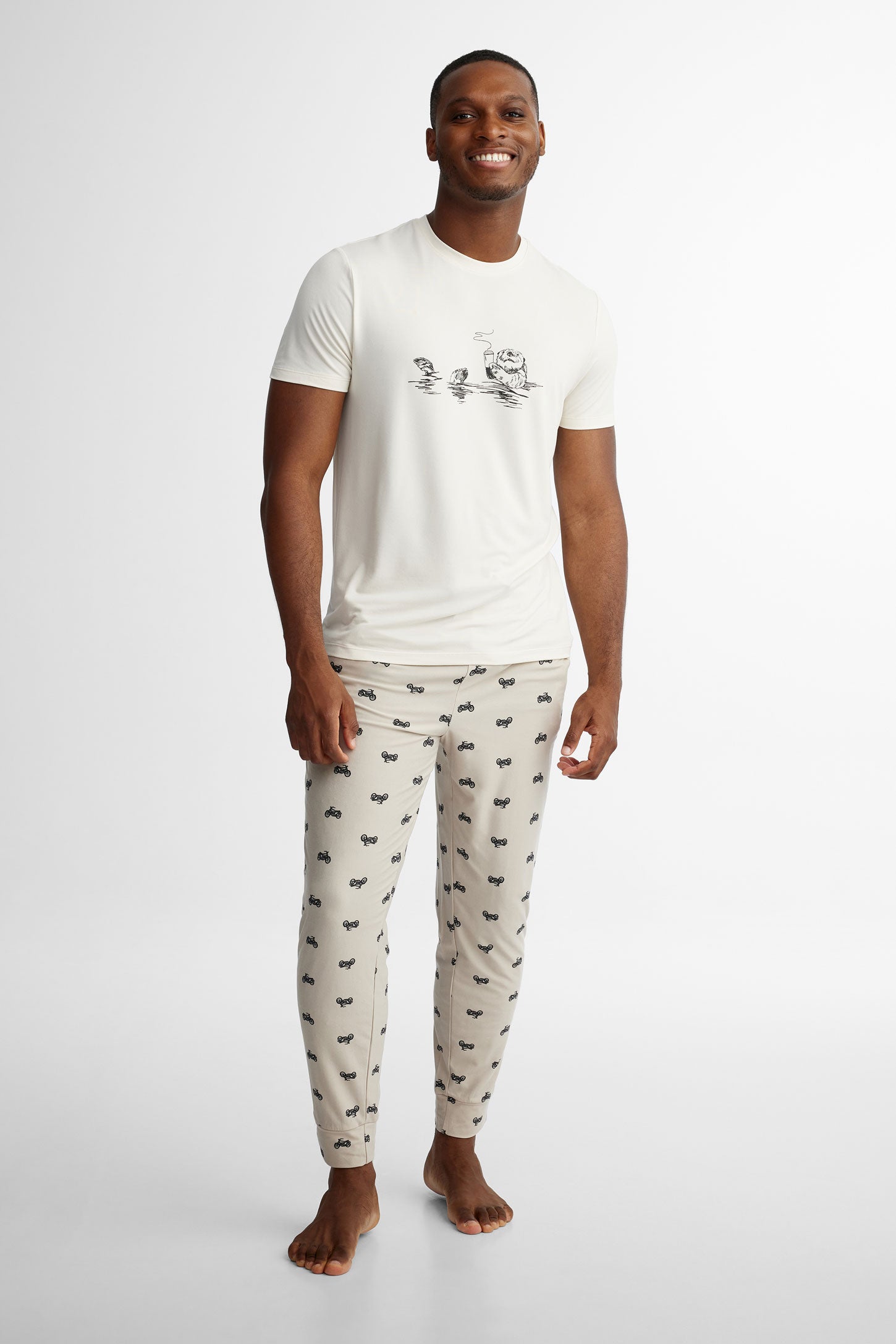 Duos futés, T-shirt pyjama en Moss, 2/40$ - Homme && GRIS PALE