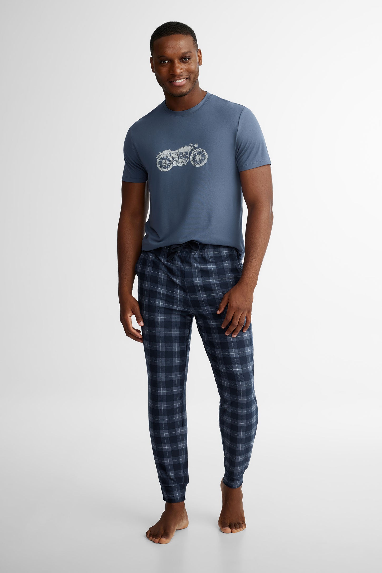 Duos futés, Pantalon pyjama en Moss, 2/40$ - Homme && BLEU MULTI
