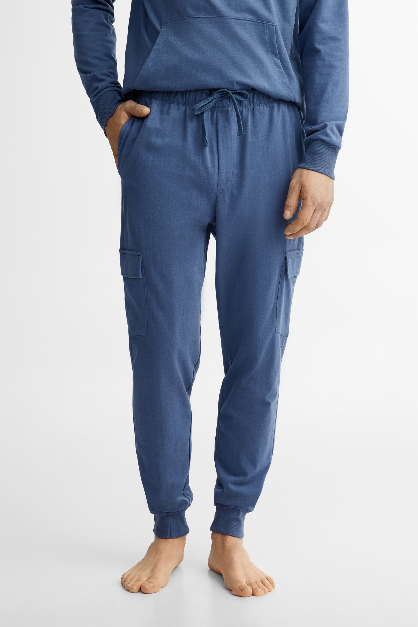 Pantalon jogger pyjama - Homme && BLEU