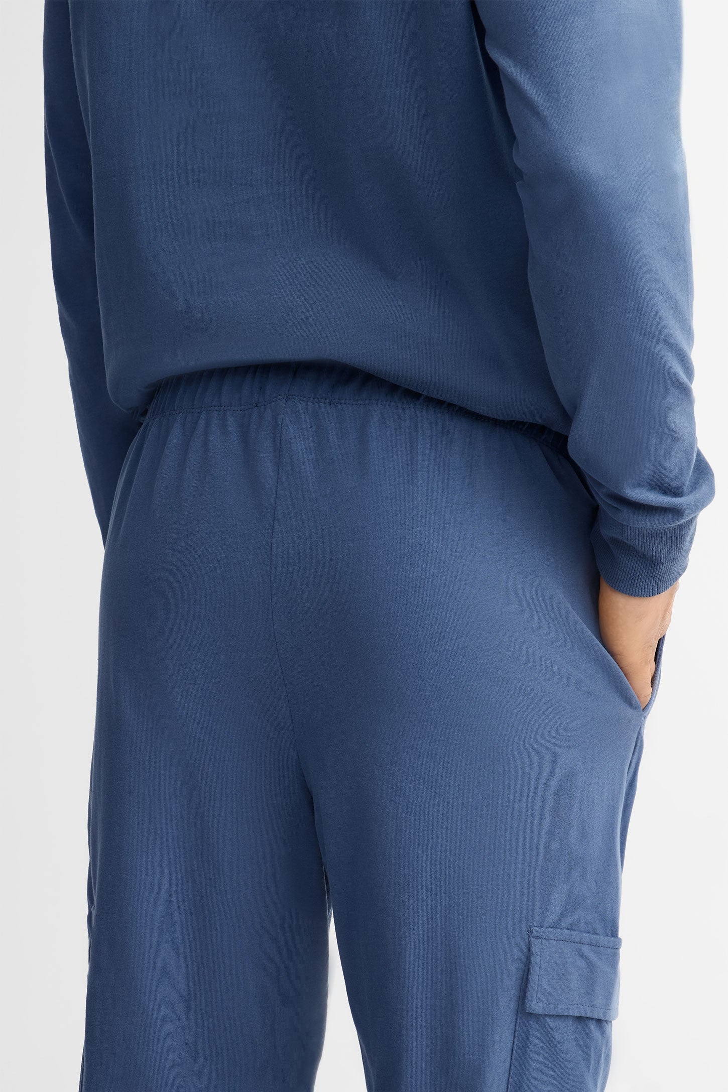 Pantalon jogger pyjama - Homme && BLEU