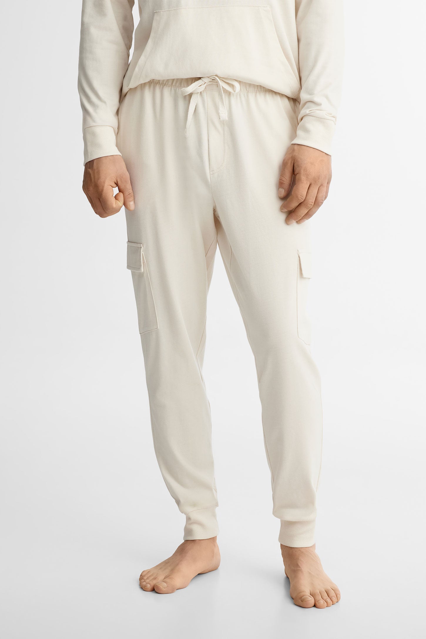 Pantalon jogger pyjama - Homme && GRIS PALE