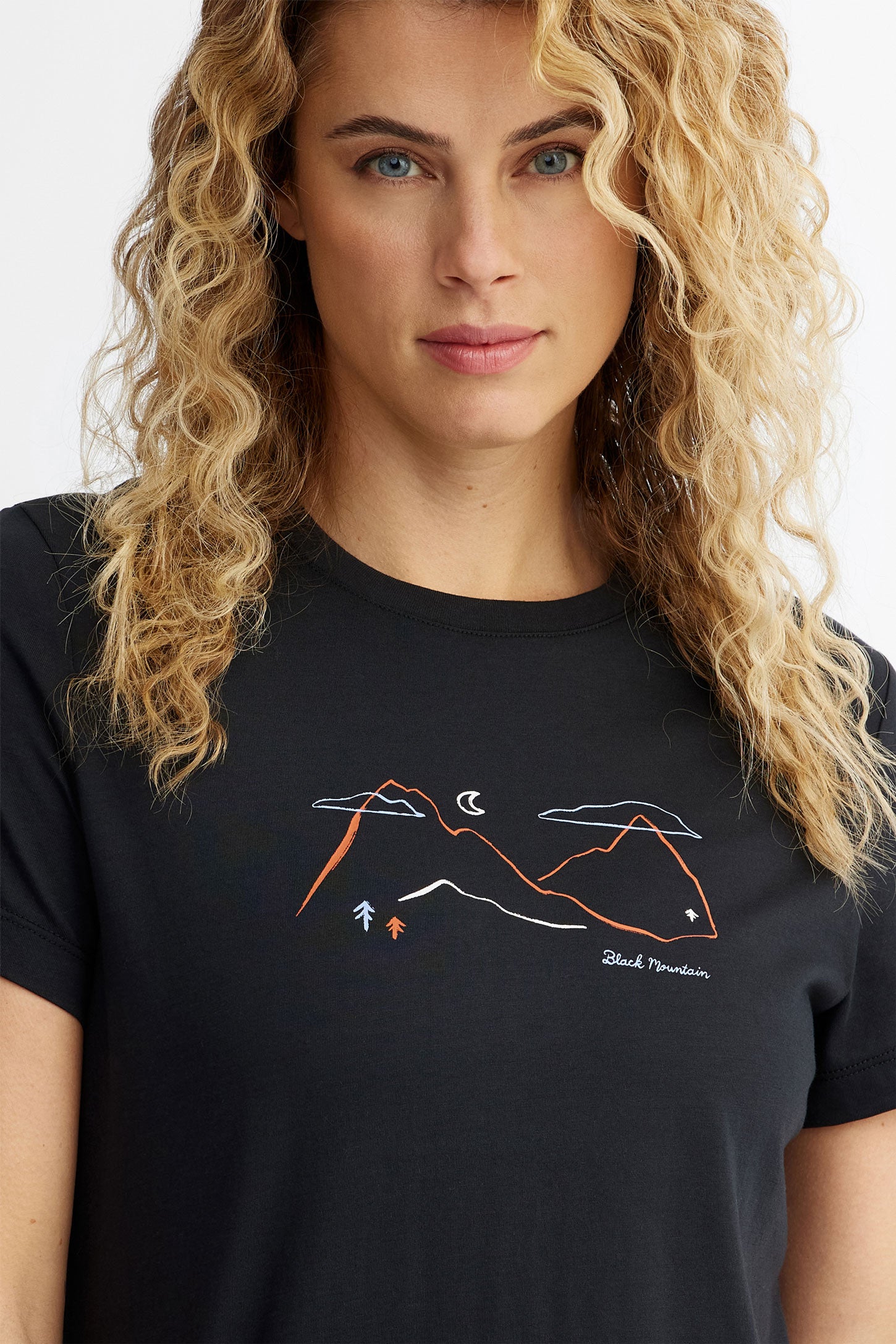 T-shirt col rond coton bio BM, 2/50$ - Femme && NOIR